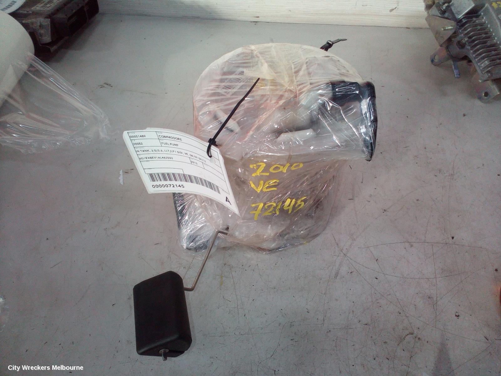 HOLDEN COMMODORE FUEL PUMP, IN TANK, 3.0/3.6, LLT/LF1 SIDI, VE, 08/2009 - 04/2013