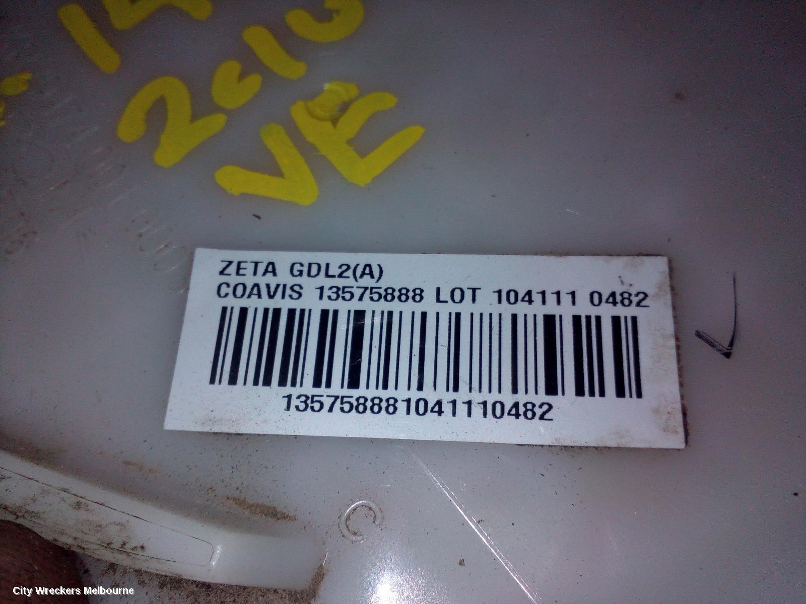 HOLDEN COMMODORE FUEL PUMP, IN TANK, 3.0/3.6, LLT/LF1 SIDI, VE, 08/2009 - 04/2013