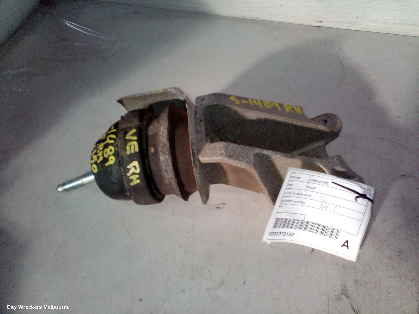 HOLDEN COMMODORE MOUNT, ENGINE MOUNT, RIGHT, 3.6 V6, SIDI, LLT, VE, 08/2009 - 05/2013