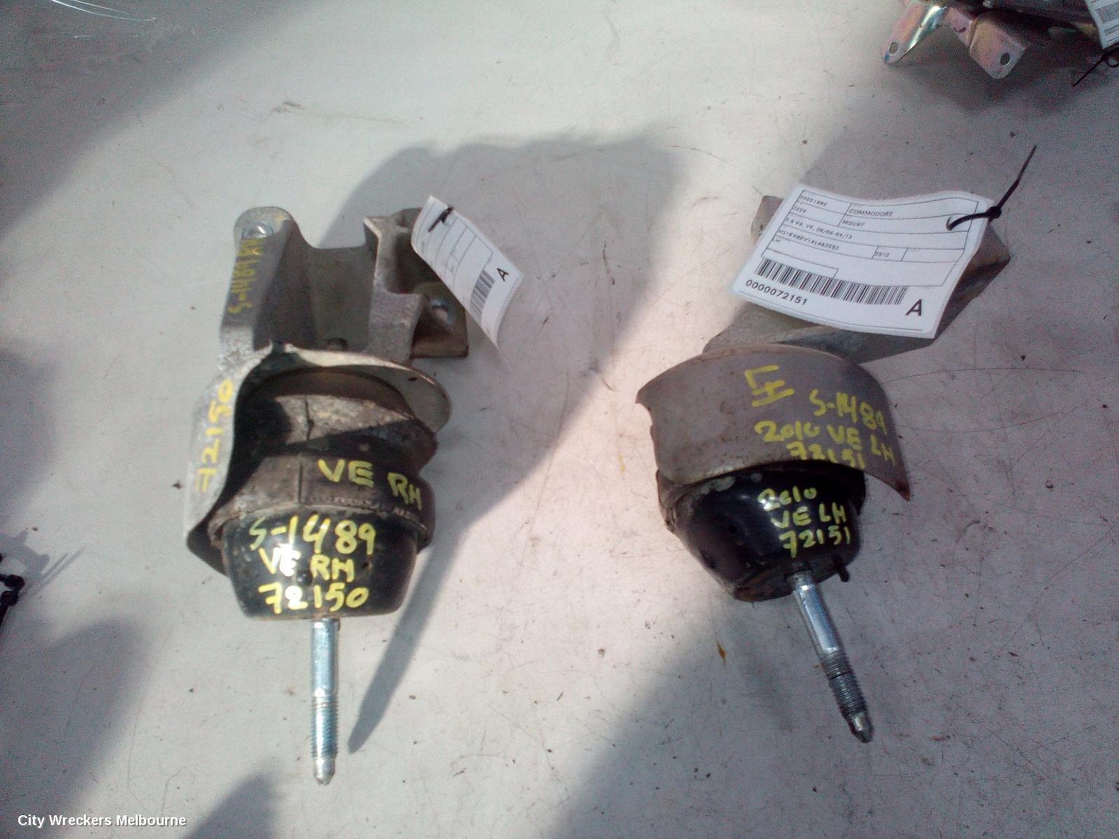 HOLDEN COMMODORE MOUNT, ENGINE MOUNT, RIGHT, 3.6 V6, SIDI, LLT, VE, 08/2009 - 05/2013