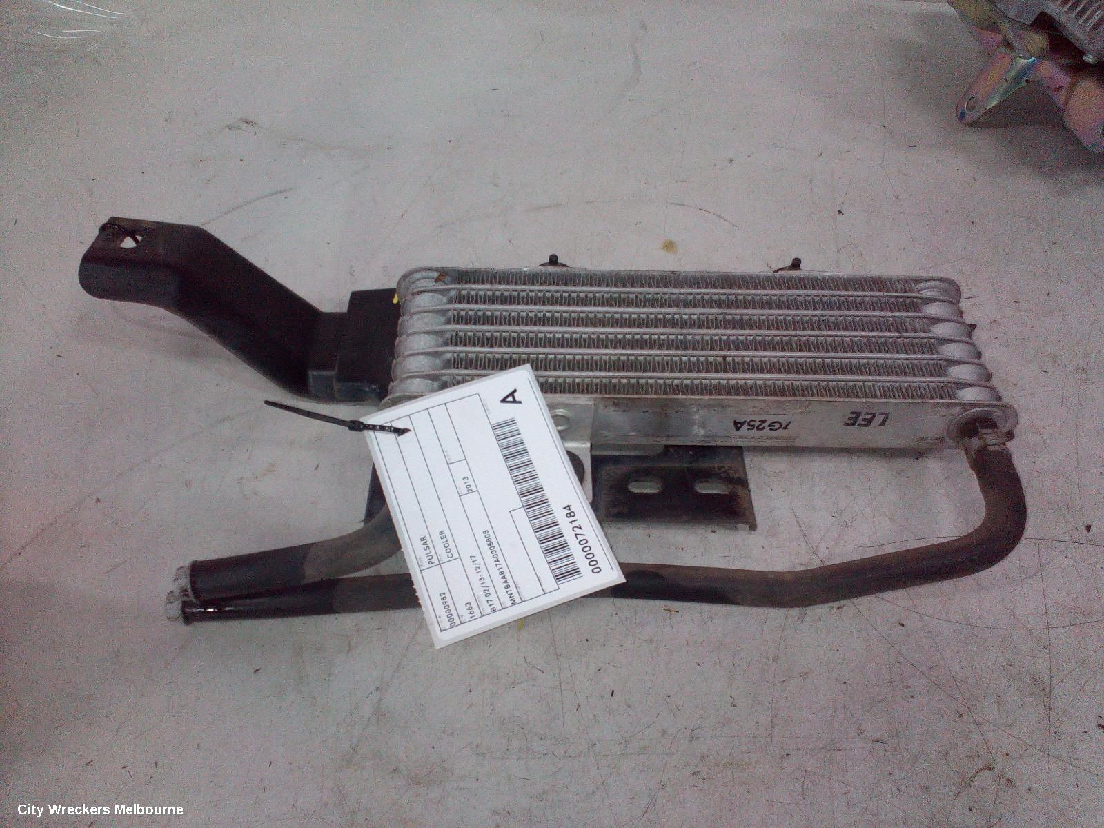 NISSAN PULSAR COOLER, TRANSMISSION OIL COOLER, PETROL, 1.8, MRA8DE, B17/C12, 12/2012 - 12/2017