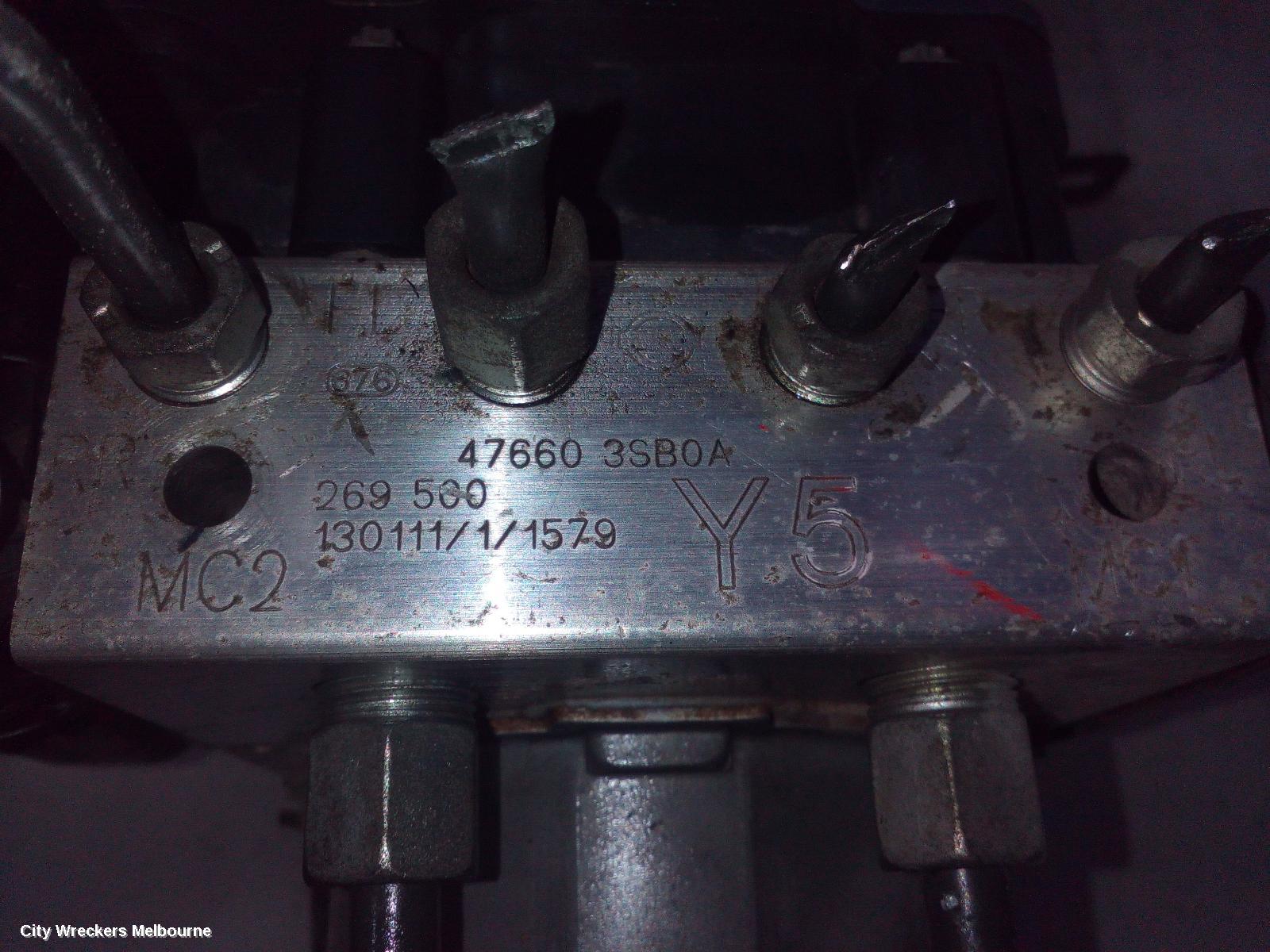 NISSAN PULSAR ABS PUMP/MODULATOR, B17, AUTO, ST/ST-L, 12/2012 - 12/2017