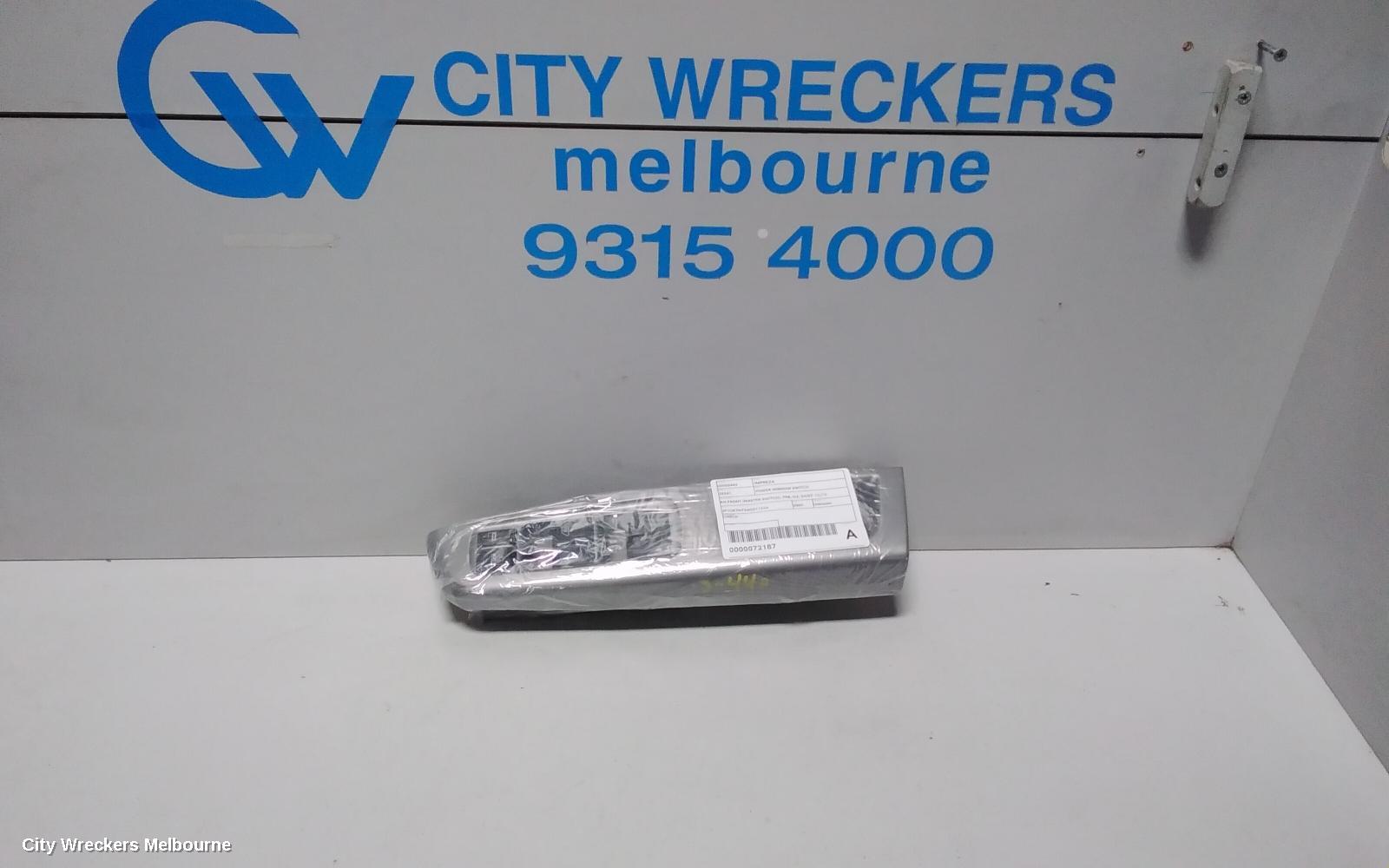 SUBARU IMPREZA PWR DR WIND SWITCH, RH FRONT (MASTER SWITCH), F08, G3, 04/2007 - 12/2013