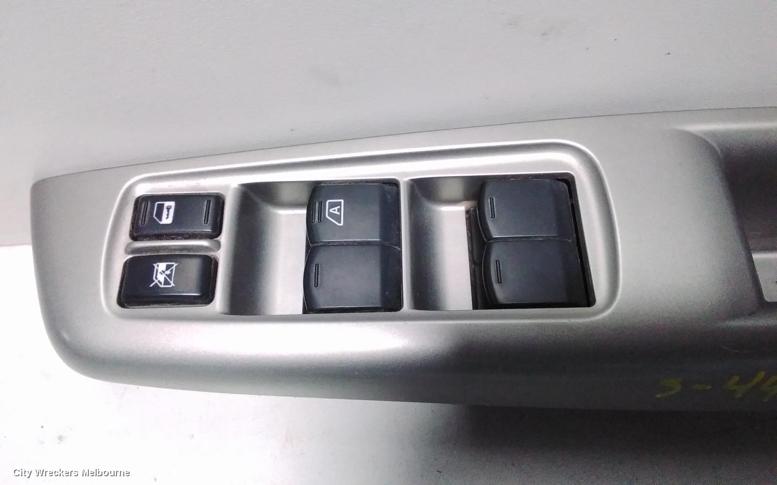 SUBARU IMPREZA PWR DR WIND SWITCH, RH FRONT (MASTER SWITCH), F08, G3, 04/2007 - 12/2013