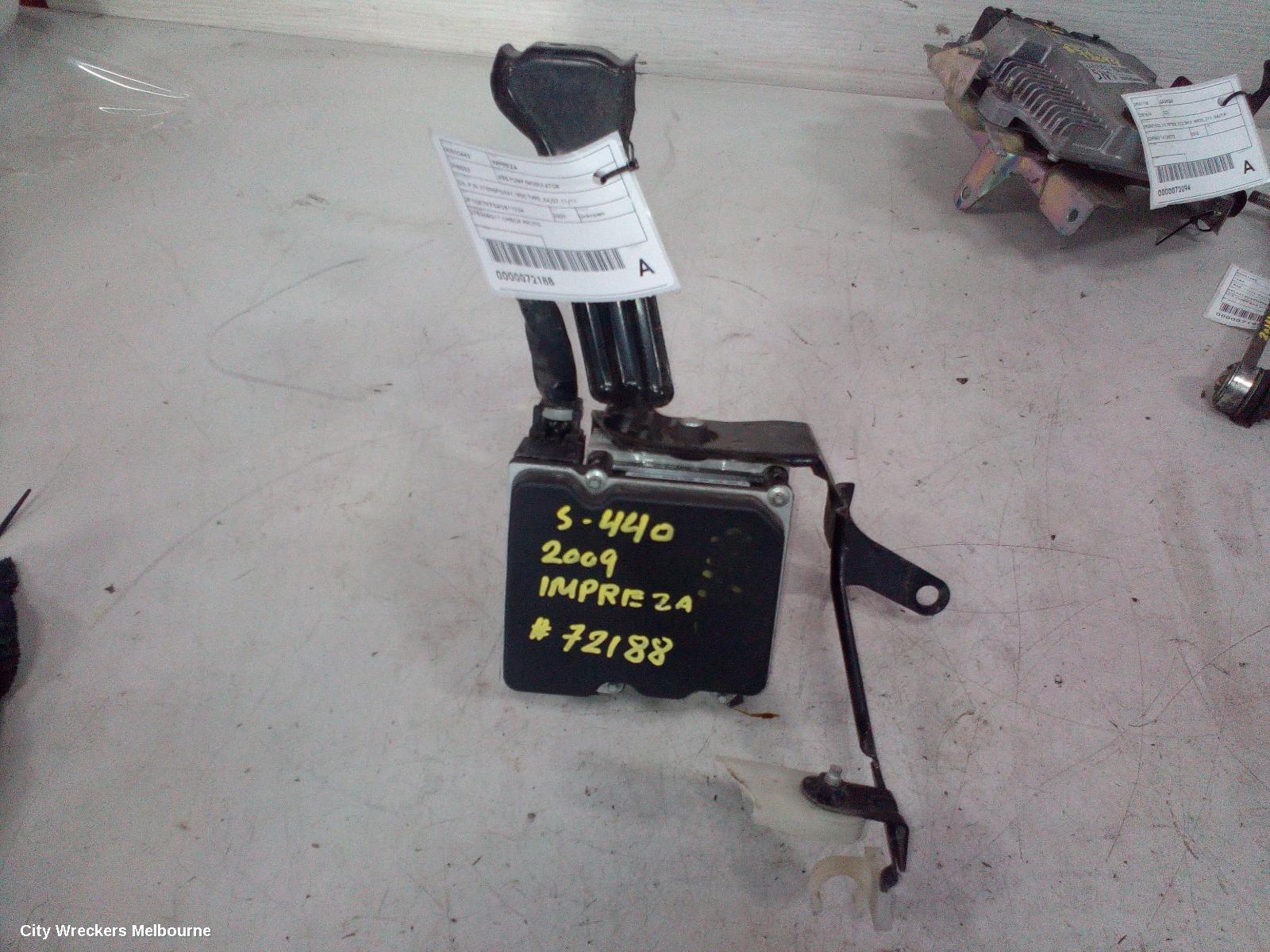 SUBARU IMPREZA ABS PUMP/MODULATOR, G3, P/N 27596FG041, VDC TYPE, 04/2007 - 11/2011