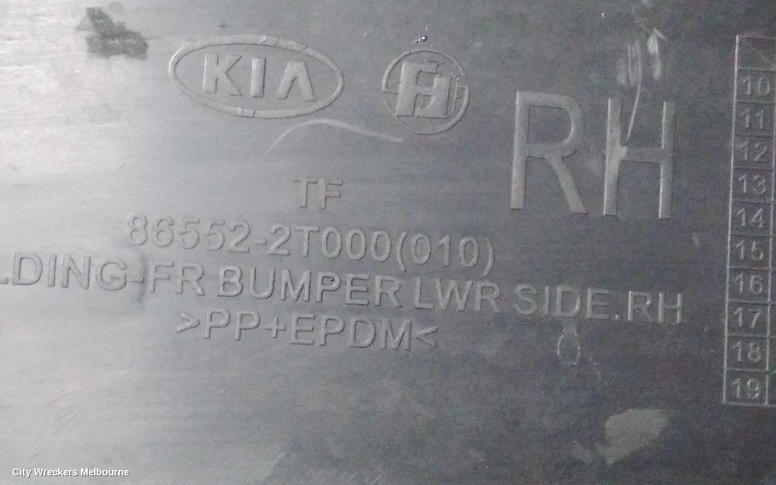 KIA OPTIMA RIGHT INDICATOR/FOG/SIDE, BUMPER FOGLAMP, TF, 01/2011 - 09/2013