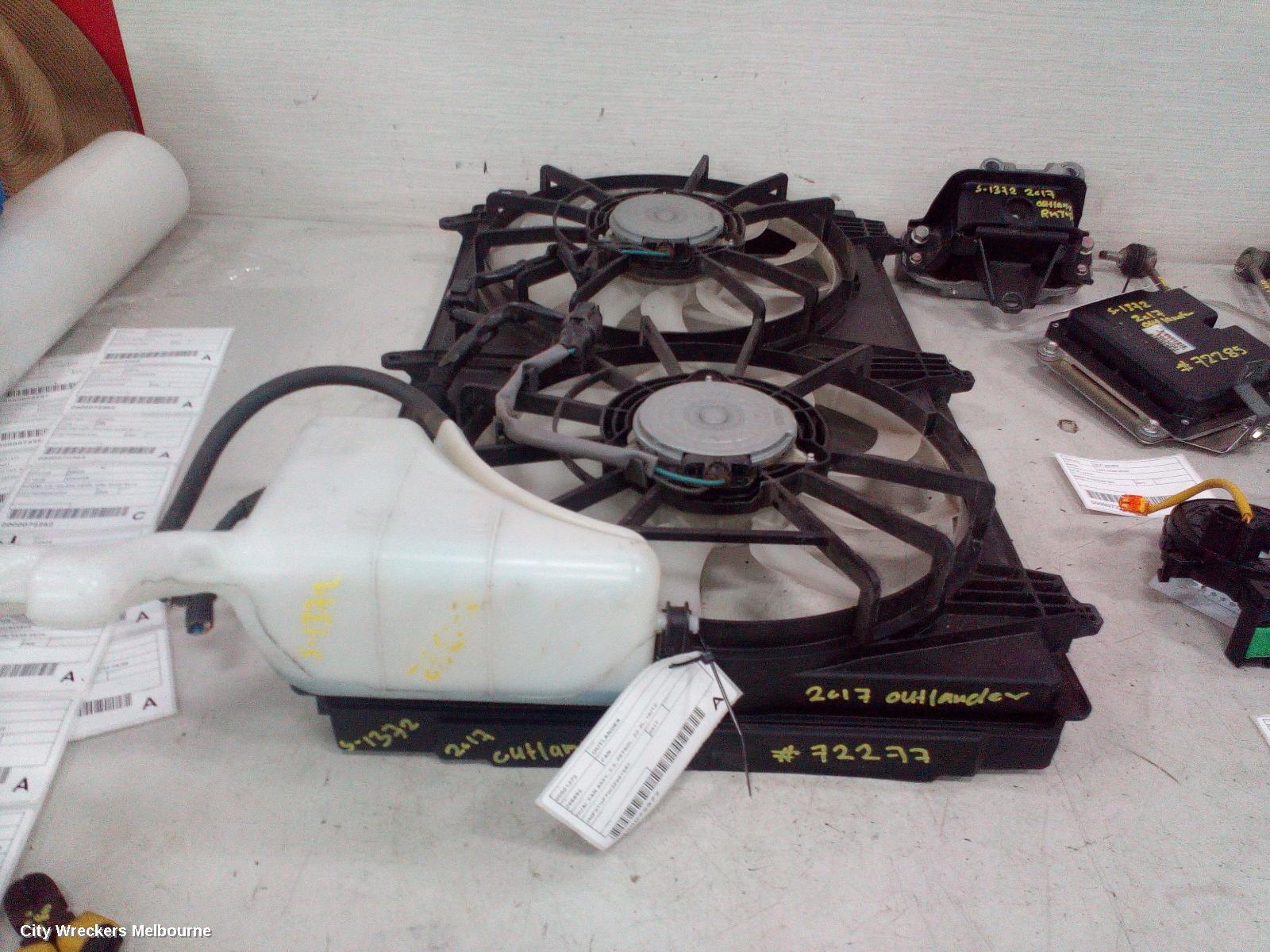 MITSUBISHI OUTLANDER FAN, DUAL FAN ASSY, 2.0, PETROL, ZJ-ZL, 10/2012 ONWARDS