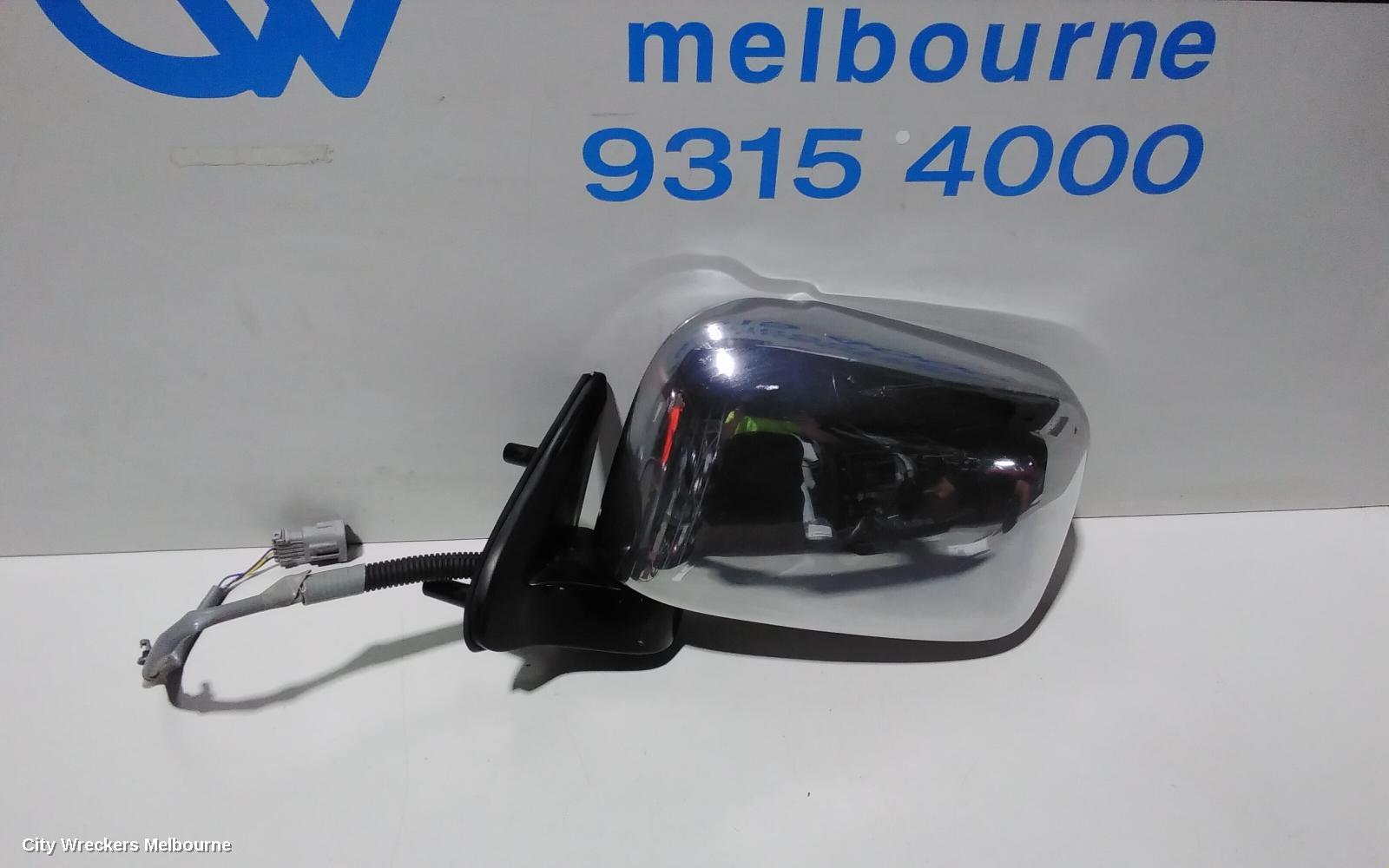 NISSAN NAVARA LEFT DOOR MIRROR, D22, POWER, BLACK, 04/1997 - 08/2015