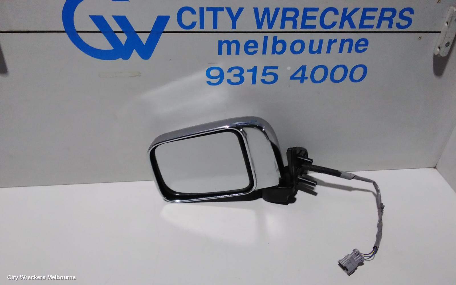 NISSAN NAVARA LEFT DOOR MIRROR, D22, POWER, BLACK, 04/1997 - 08/2015