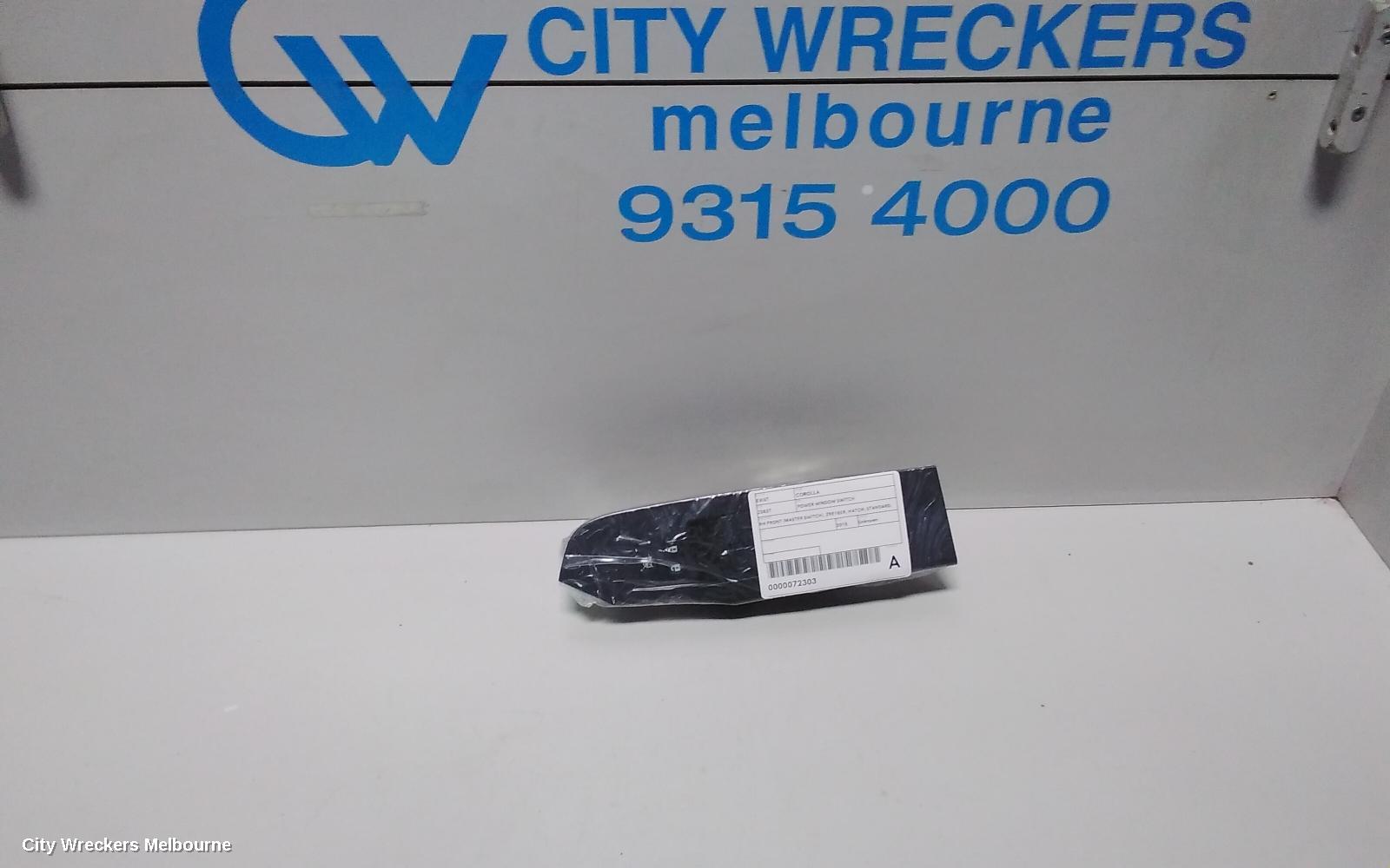 TOYOTA COROLLA PWR DR WIND SWITCH, RH FRONT (MASTER SWITCH), ZRE182R, HATCH, STANDARD, 03/2015 - 06/2018