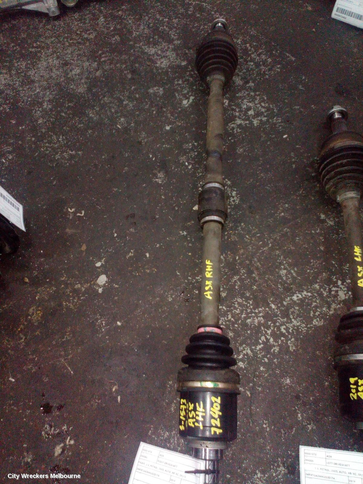 MITSUBISHI ASX RIGHT DRIVESHAFT, FRONT, 2.0, PETROL, 2WD, AUTO, XB-XC, 09/2012 ONWARDS