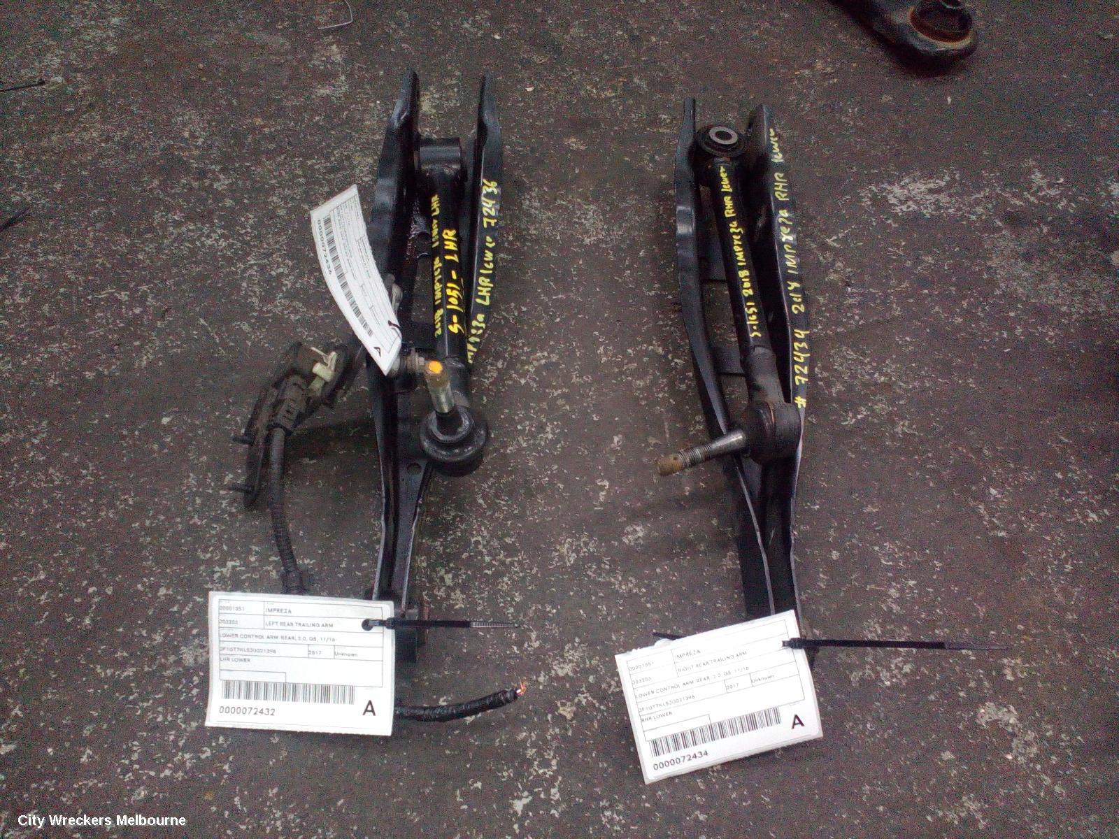 SUBARU IMPREZA REAR SWAY BAR, G5, 09/2016 - 09/2023