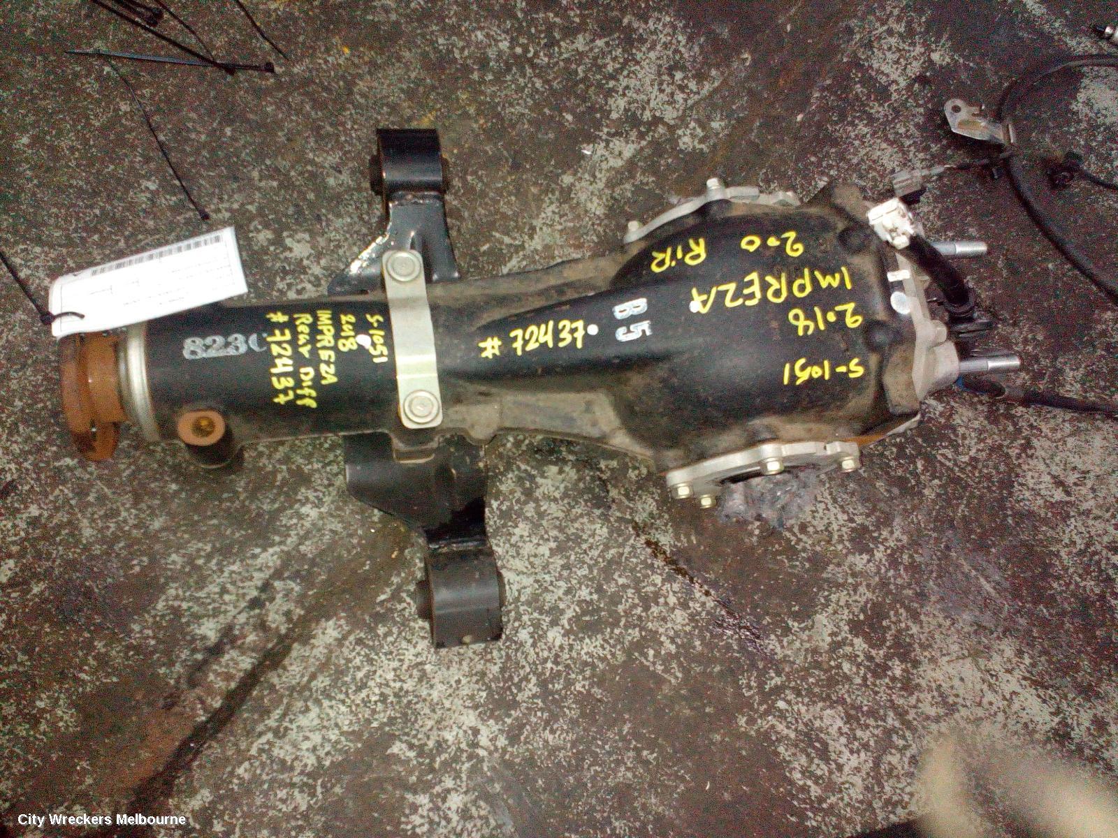SUBARU IMPREZA DIFFERENTIAL CENTRE, REAR, G5, 3.7 RATIO, 11/2016 ONWARDS