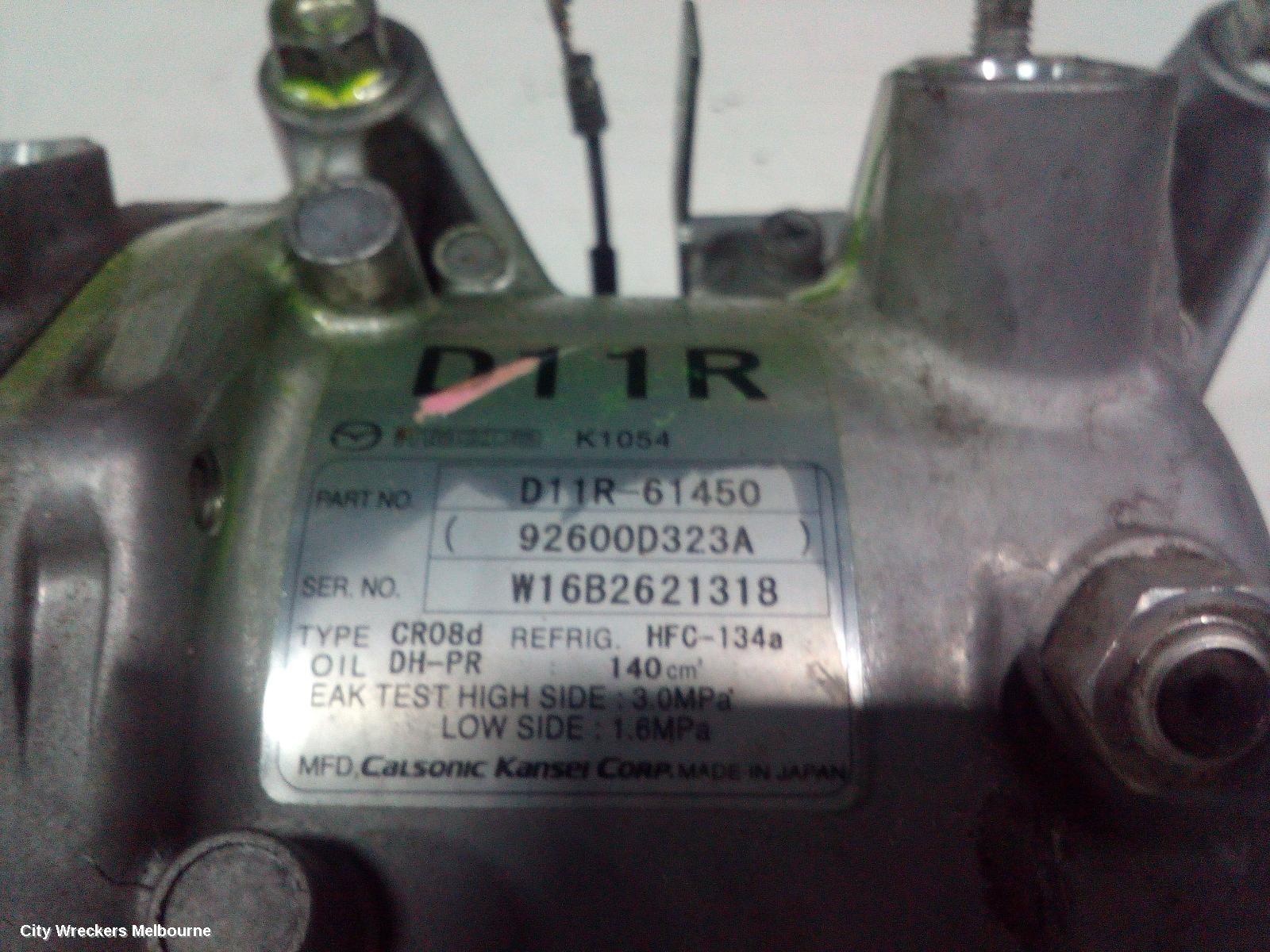 MAZDA CX3 A/C COMPRESSOR, DK, 1.5, SKYACTIV-D, TURBO DIESEL, 03/2015 - 03/2020