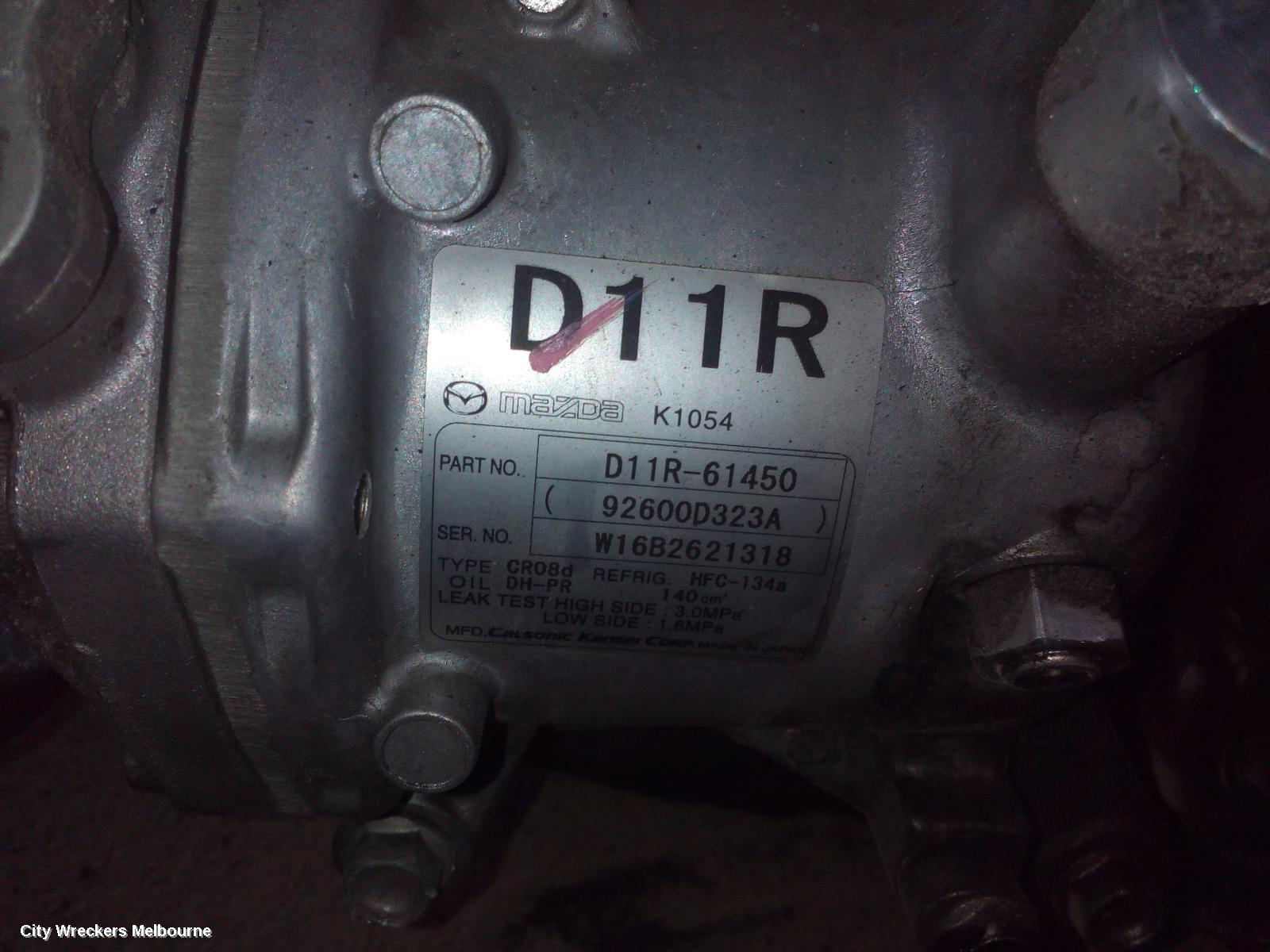 MAZDA CX3 A/C COMPRESSOR, DK, 1.5, SKYACTIV-D, TURBO DIESEL, 03/2015 - 03/2020