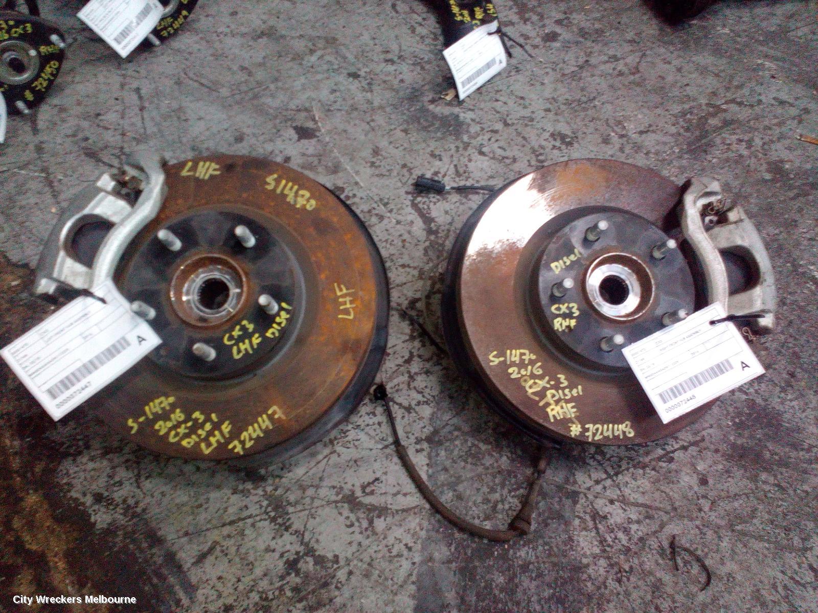 MAZDA CX3 LEFT FRONT HUB ASSEMBLY, DK, 03/2015 ONWARDS