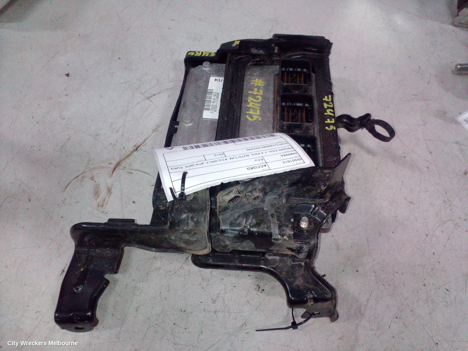 HONDA ACCORD ECU, ENGINE ECU, 2.4 ENG, AUTO T/M, ECU ONLY, 8TH GEN, EURO (VIN JHMCU), 06/2008 - 06/2011