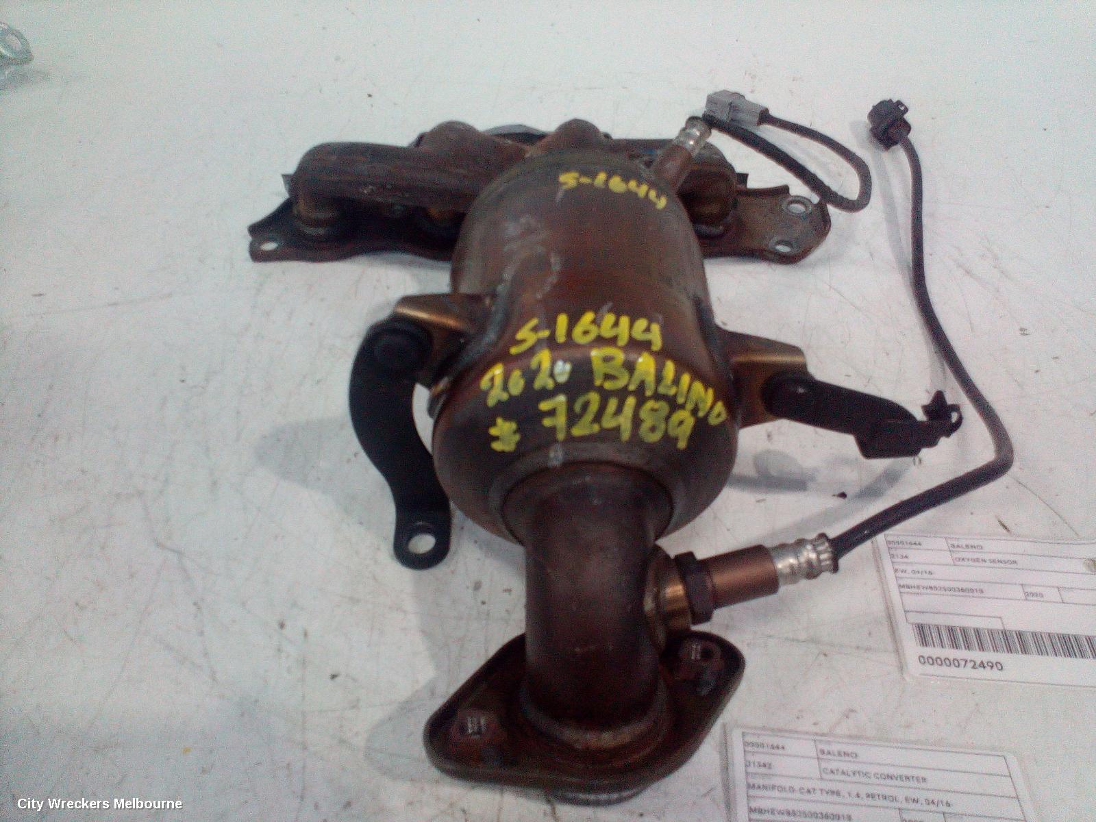 SUZUKI BALENO CATALYTIC CONVERTER, MANIFOLD-CAT TYPE, 1.4, PETROL, EW, 04/2016 ONWARDS
