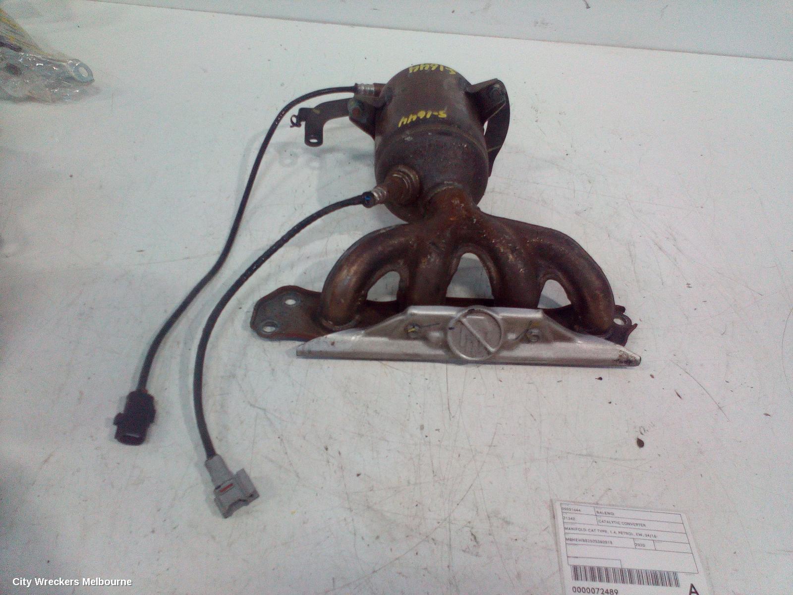 SUZUKI BALENO CATALYTIC CONVERTER, MANIFOLD-CAT TYPE, 1.4, PETROL, EW, 04/2016 ONWARDS