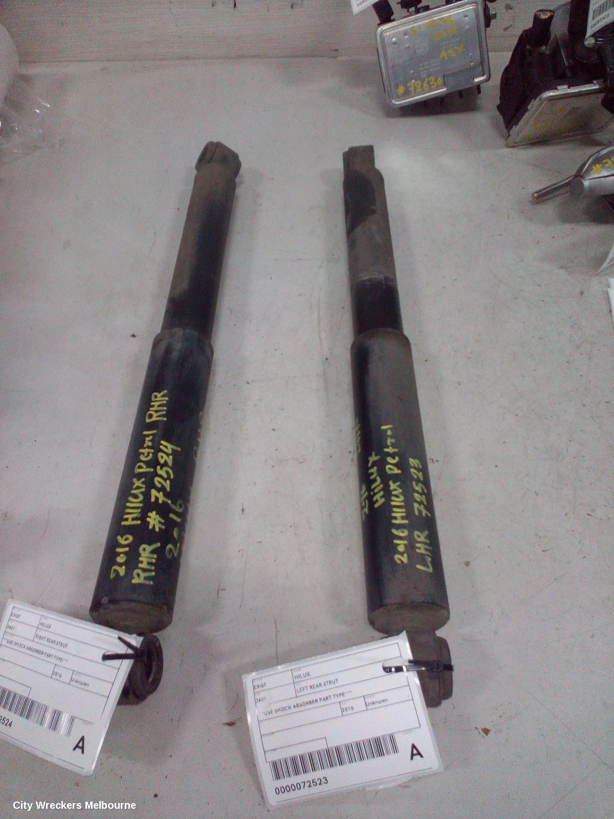 TOYOTA HILUX LEFT REAR STRUT, ***USE SHOCK ABSORBER PART TYPE***