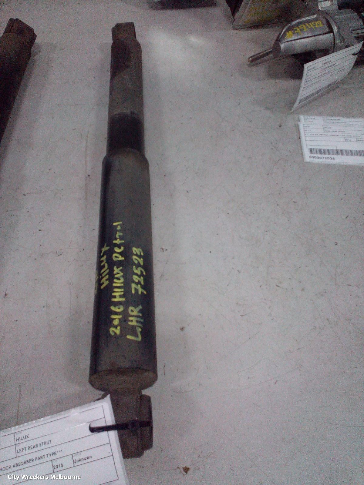 TOYOTA HILUX LEFT REAR STRUT, ***USE SHOCK ABSORBER PART TYPE***