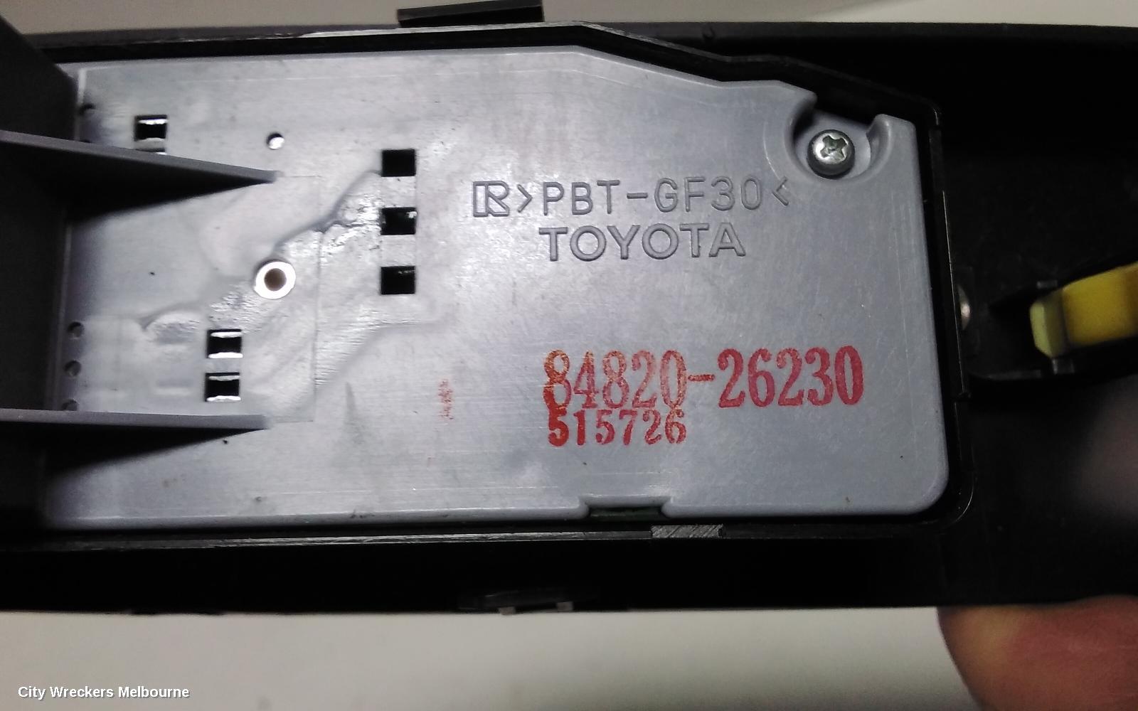 TOYOTA HIACE PWR DR WIND SWITCH, RH FRONT (MASTER SWITCH), TRH/KDH, 03/2005 - 02/2014