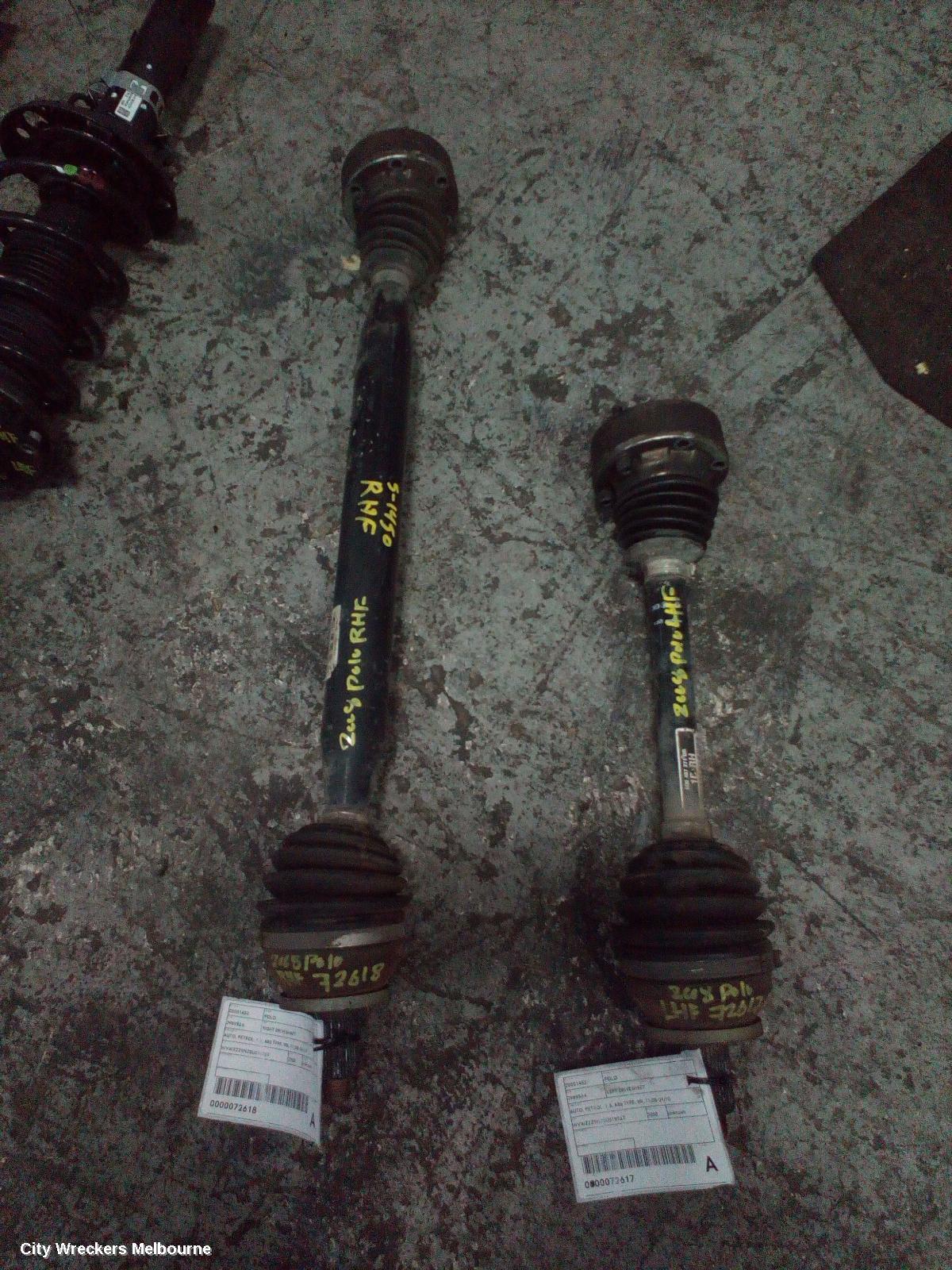 VOLKSWAGEN POLO LEFT DRIVESHAFT, AUTO, PETROL, 1.6, ABS TYPE, 9N, 11/2005 - 04/2010