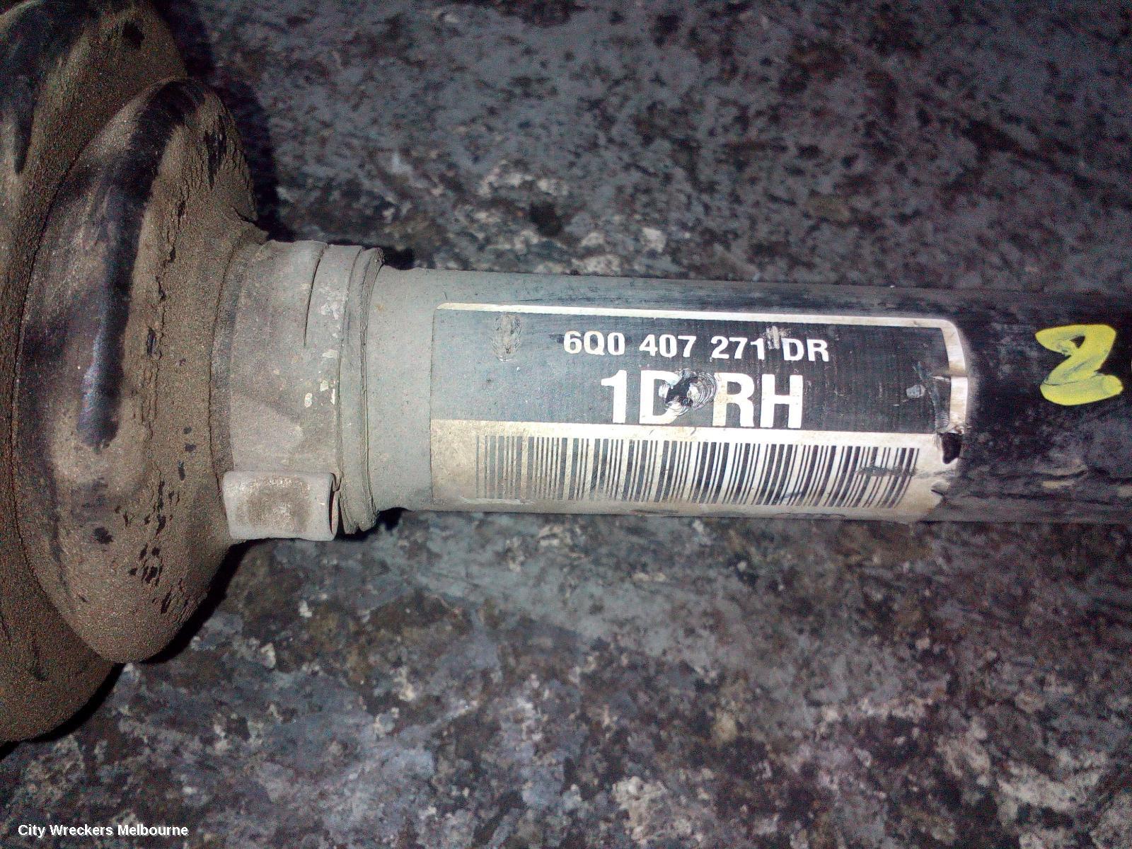 VOLKSWAGEN POLO LEFT DRIVESHAFT, AUTO, PETROL, 1.6, ABS TYPE, 9N, 11/2005 - 04/2010