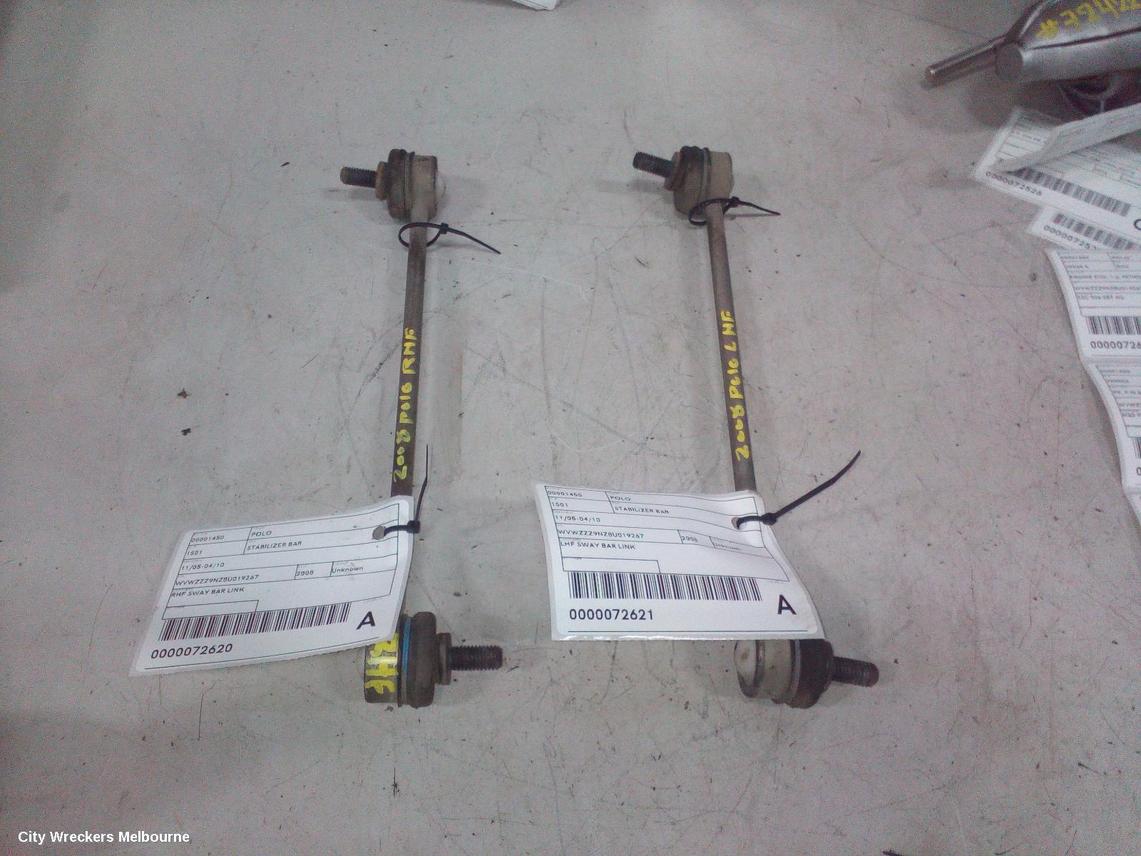 VOLKSWAGEN POLO STABILISER BAR, 11/2005 - 04/2010