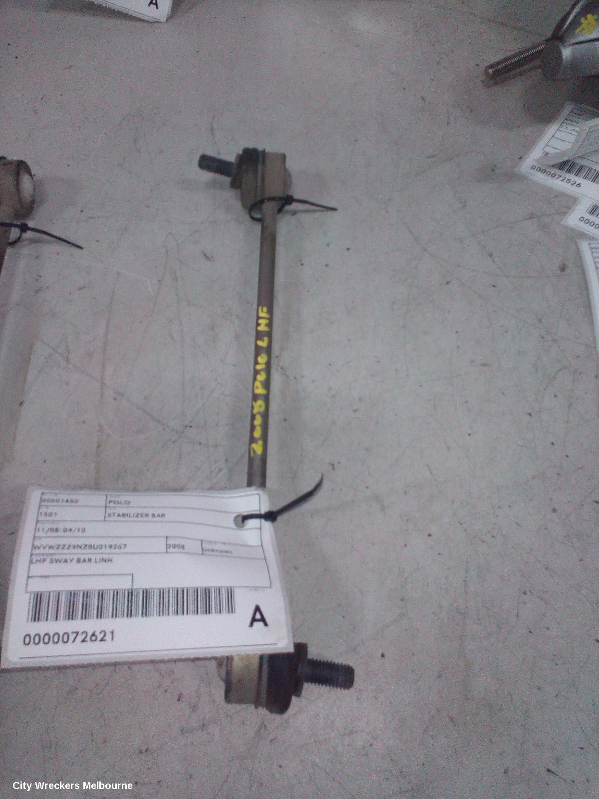 VOLKSWAGEN POLO STABILISER BAR, 11/2005 - 04/2010