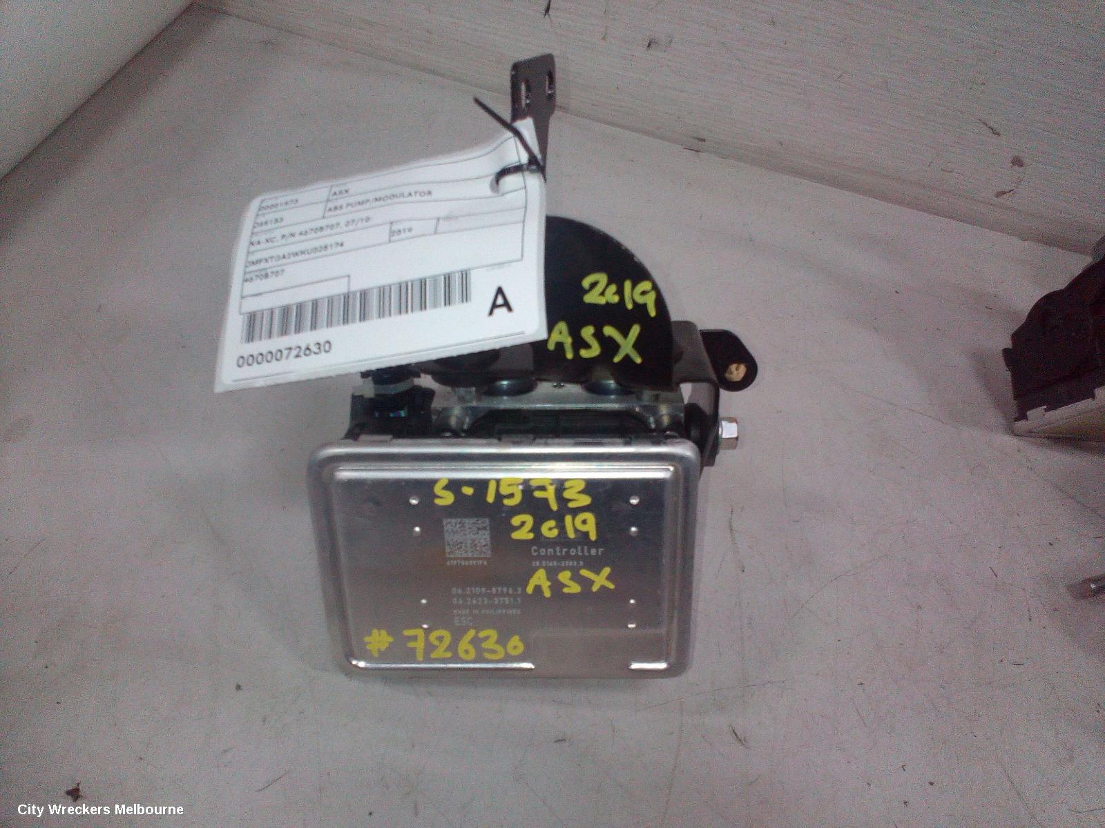 MITSUBISHI ASX ABS PUMP/MODULATOR, XA-XC, P/N 4670B707, 07/2010 ONWARDS