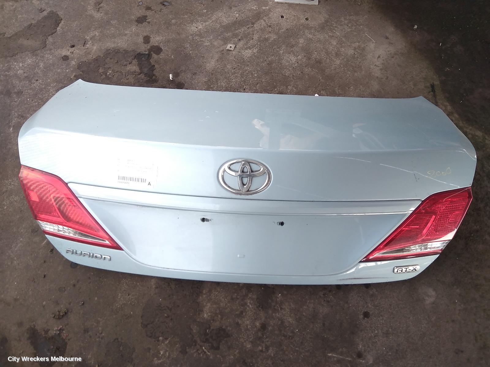 TOYOTA AURION BOOTLID/TAILGATE, BOOTLID, GSV40R, AT-X/PRODIGY/TOURING, NON SPOILER TYPE, 10/2006 - 08/2009