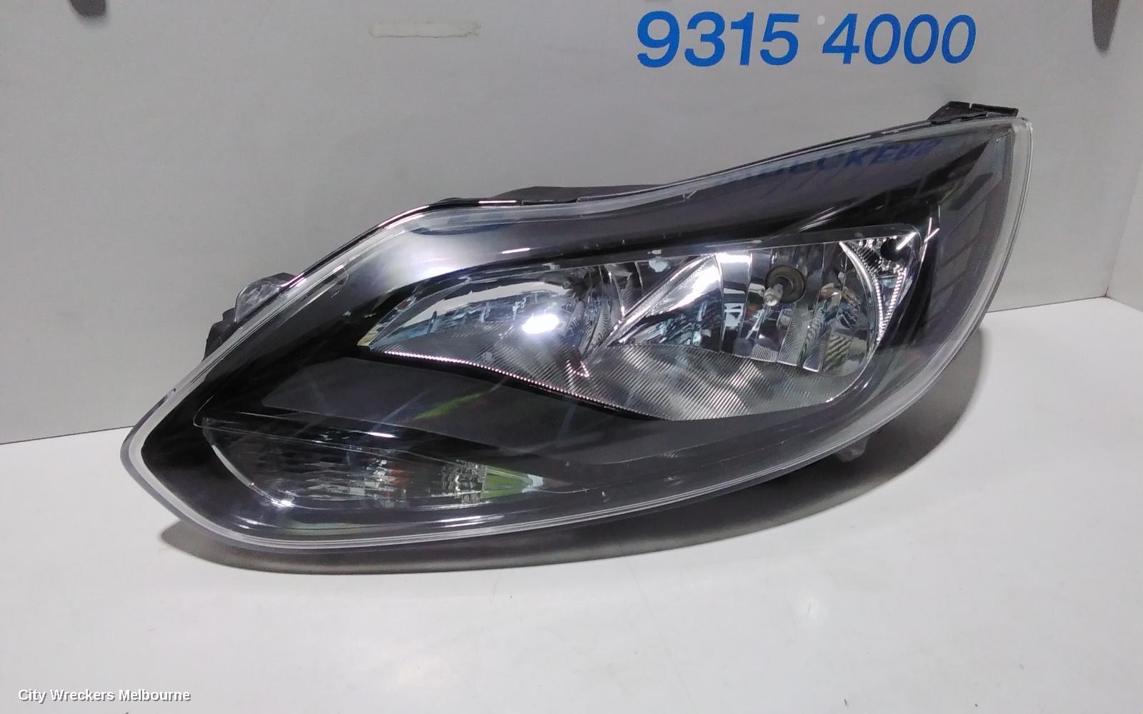 FORD FOCUS LEFT HEADLAMP, LW, SPORT/TITANIUM, HALOGEN TYPE, BLACK INSERT, 08/2012 - 08/2015