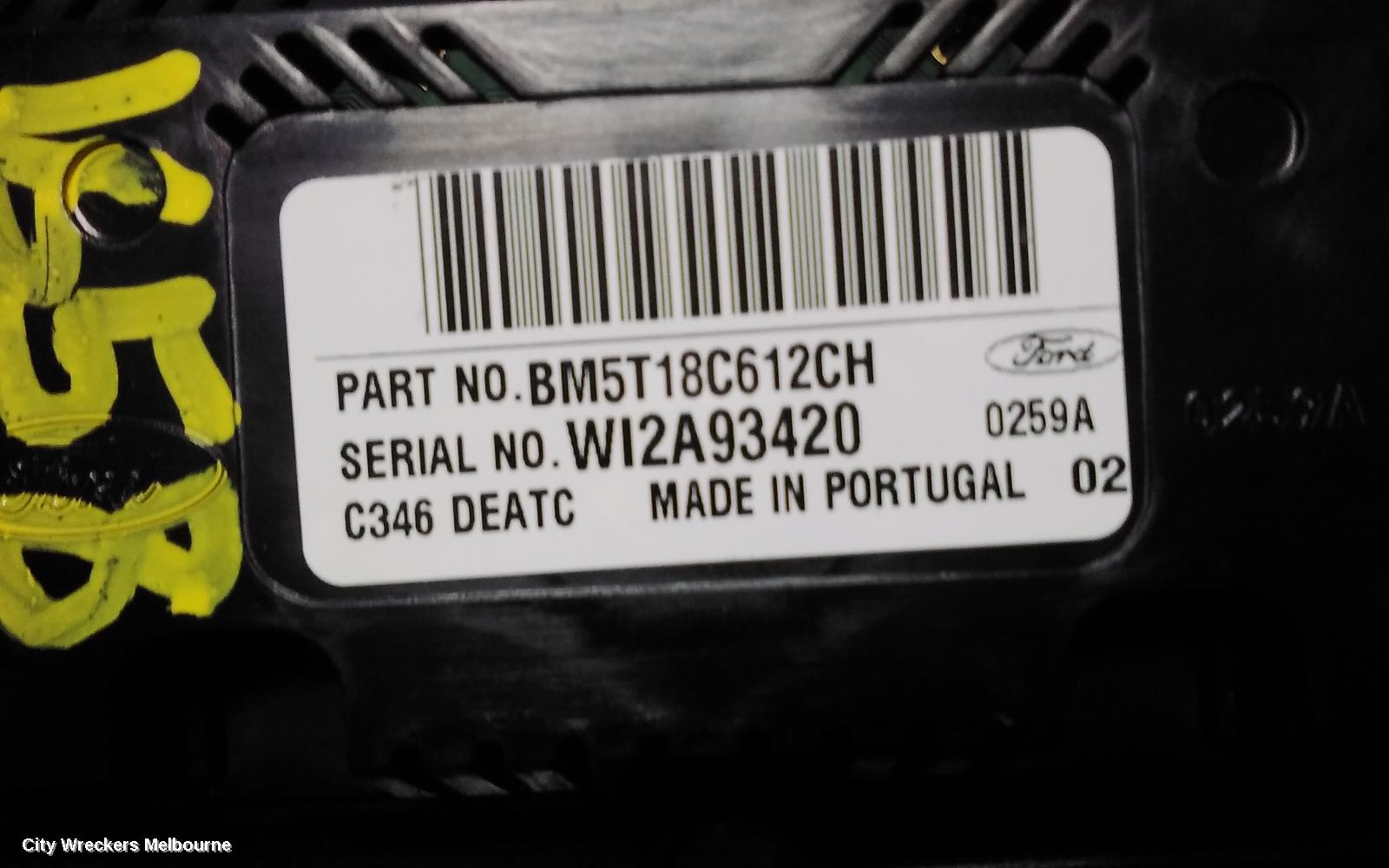 FORD FOCUS HEATER/AC CONTROLS, LW, CLIMATE CONTROL TYPE, 05/2011 - 08/2015