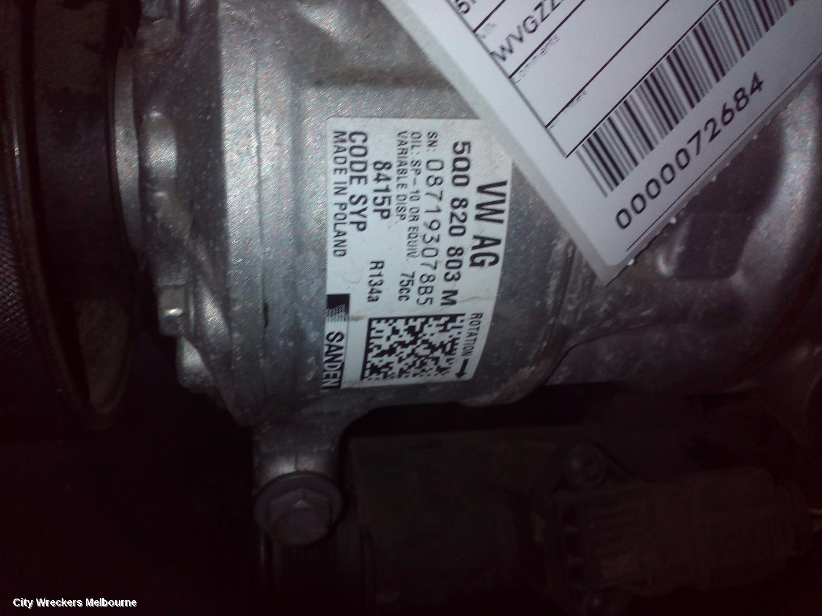 VOLKSWAGEN TIGUAN A/C COMPRESSOR, 5NA, 2.0, PETROL, 06/2016 ONWARDS