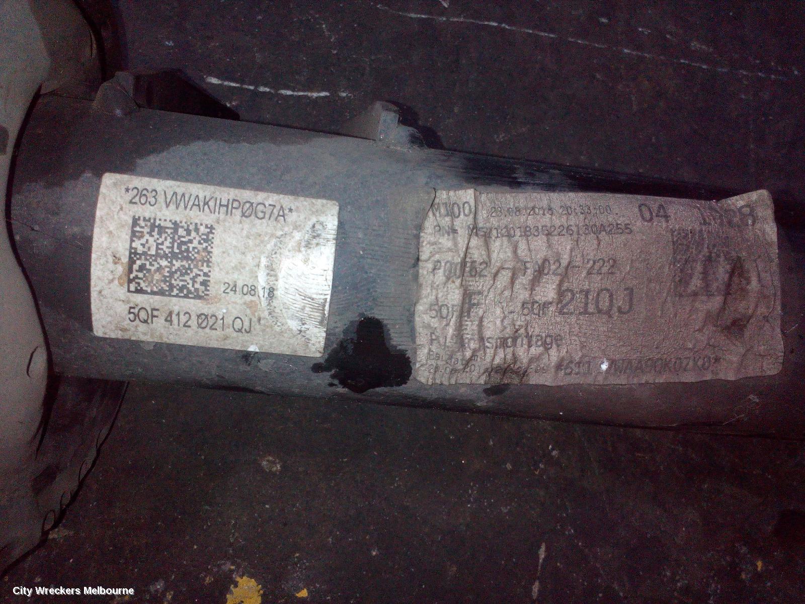 VOLKSWAGEN TIGUAN RIGHT DRIVESHAFT, FRONT, AWD, 132TSI/110TDI/140TDI, 5NA, 06/2016 ONWARDS