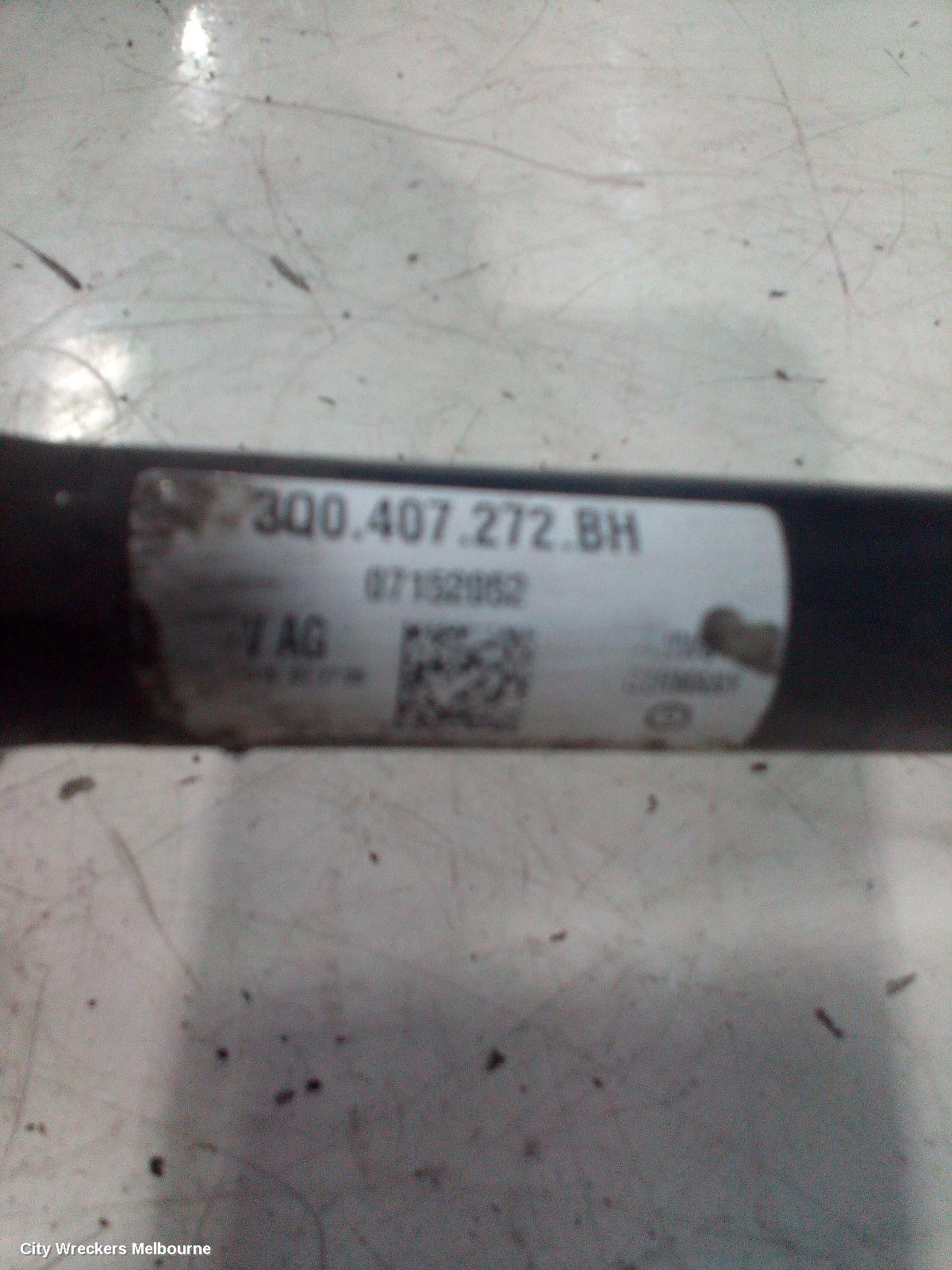 VOLKSWAGEN TIGUAN RIGHT DRIVESHAFT, FRONT, AWD, 132TSI/110TDI/140TDI, 5NA, 06/2016 ONWARDS