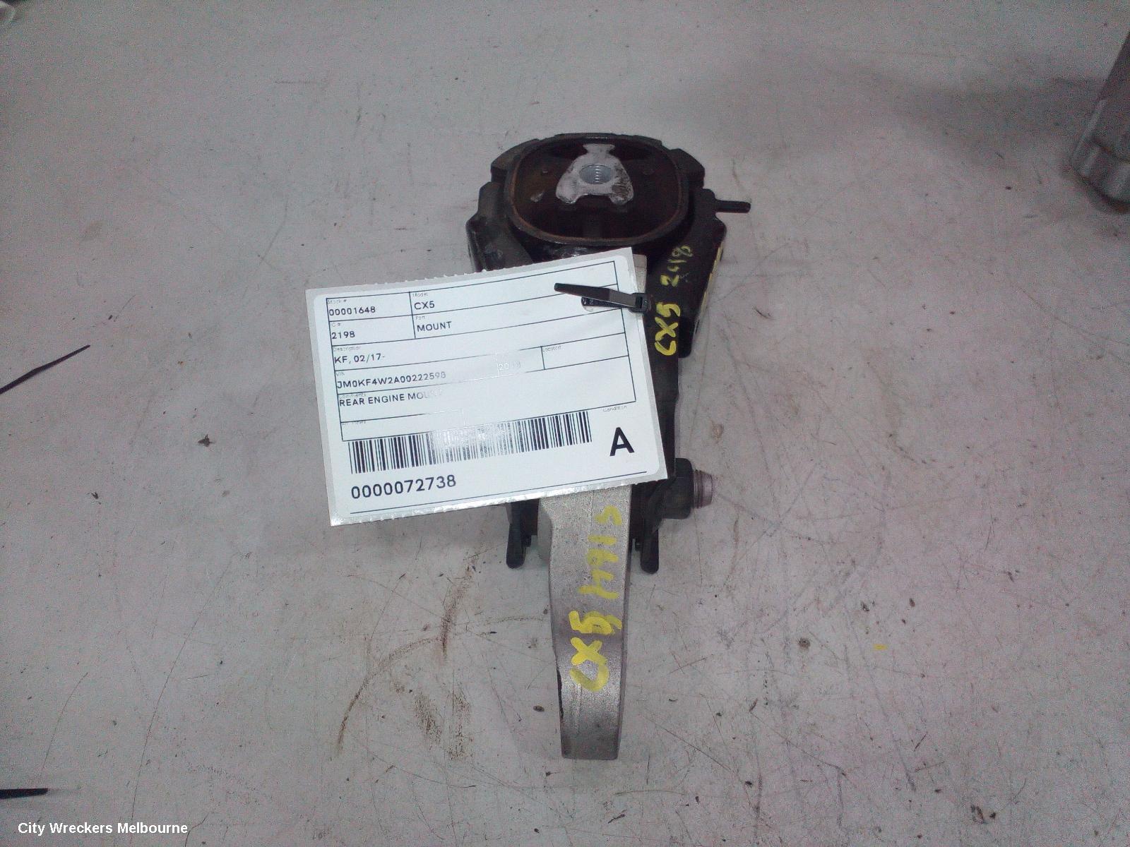 MAZDA CX5 MOUNT, KF, ENGINE LOWER MOUNT (REAR), DIESEL, 2.2, 02/2017 - 08/2021