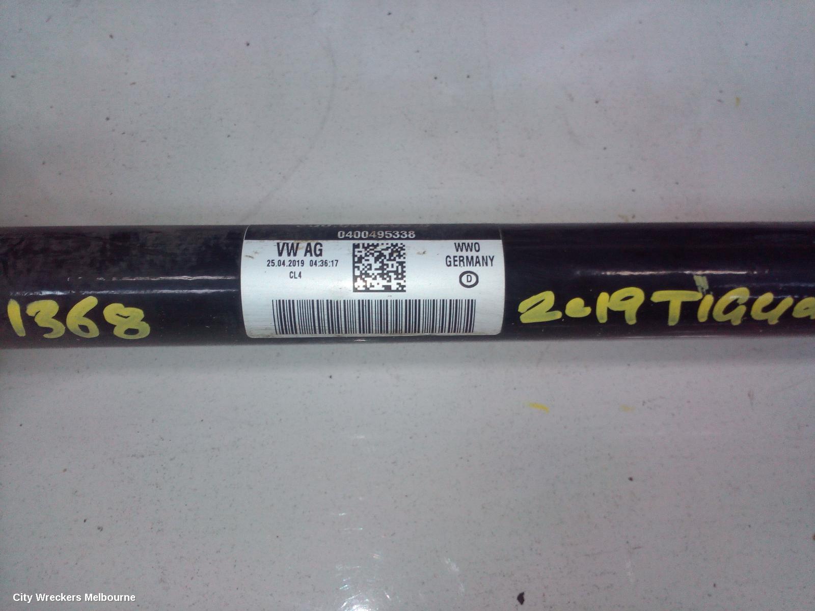 VOLKSWAGEN TIGUAN RIGHT DRIVESHAFT, REAR, 5NA, 06/2016 ONWARDS
