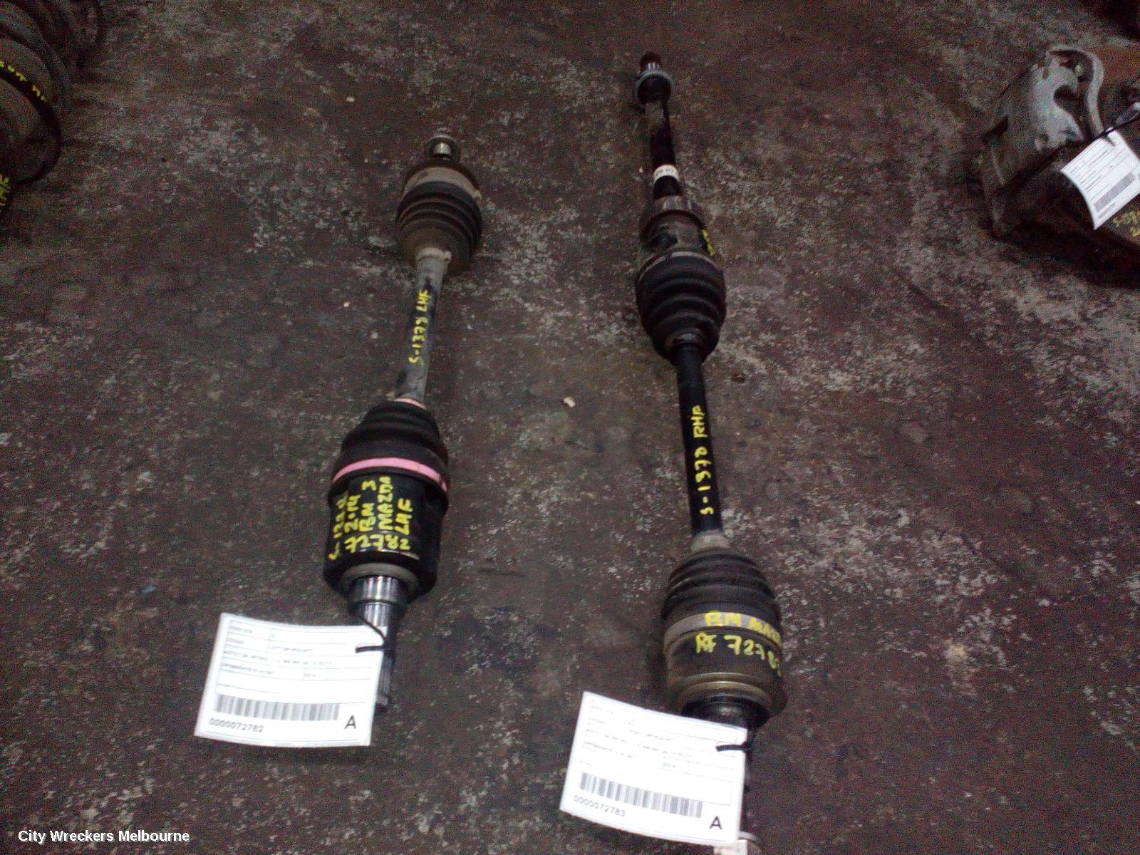 MAZDA 3 LEFT DRIVESHAFT, AUTO T/M, PETROL, 2.0, BM-BN, 06/2013 - 02/2019