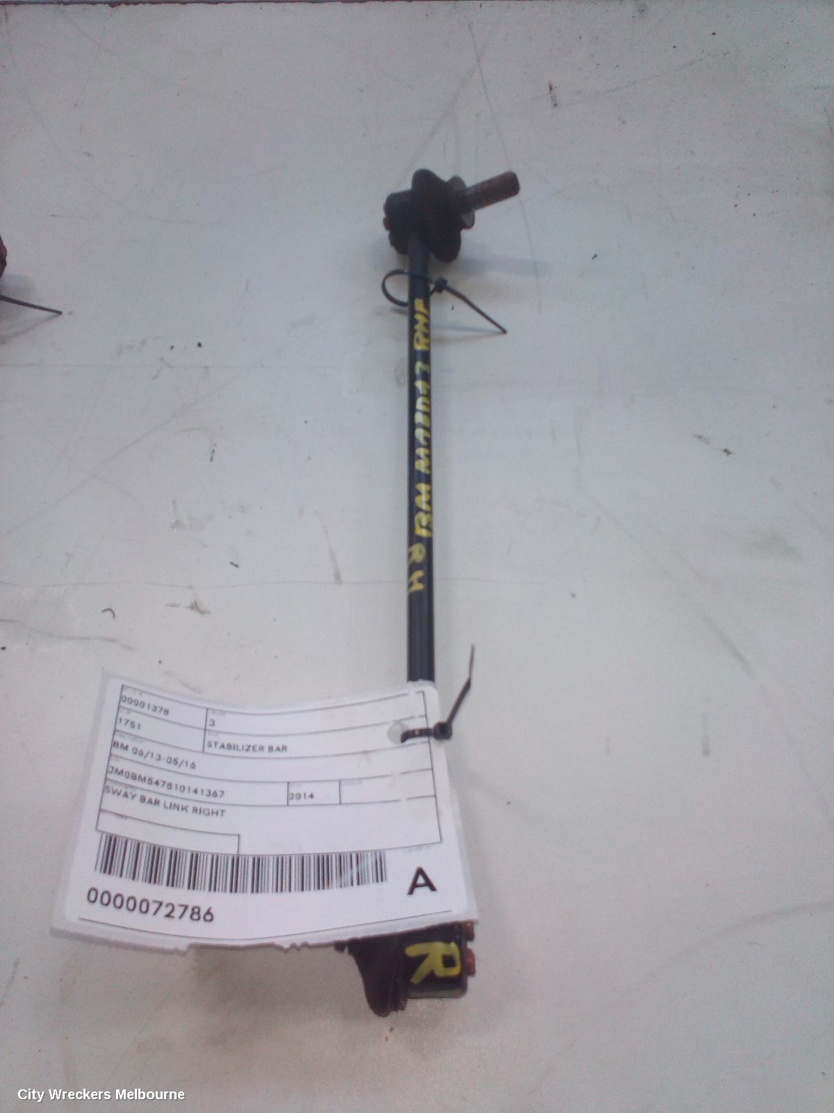 MAZDA 3 STABILISER BAR, BM-BN, SWAY BAR LINK (RH SIDE), 06/2013 - 02/2019