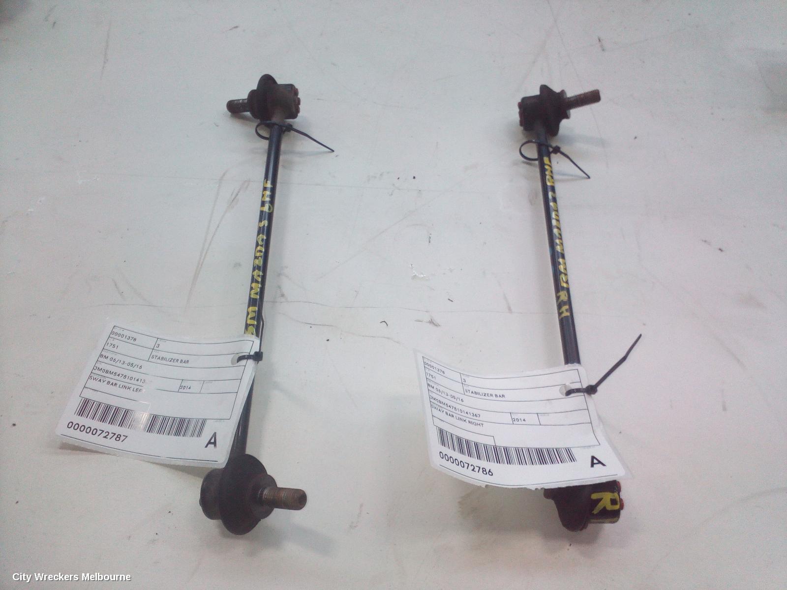 MAZDA 3 STABILISER BAR, BM-BN, SWAY BAR LINK (RH SIDE), 06/2013 - 02/2019