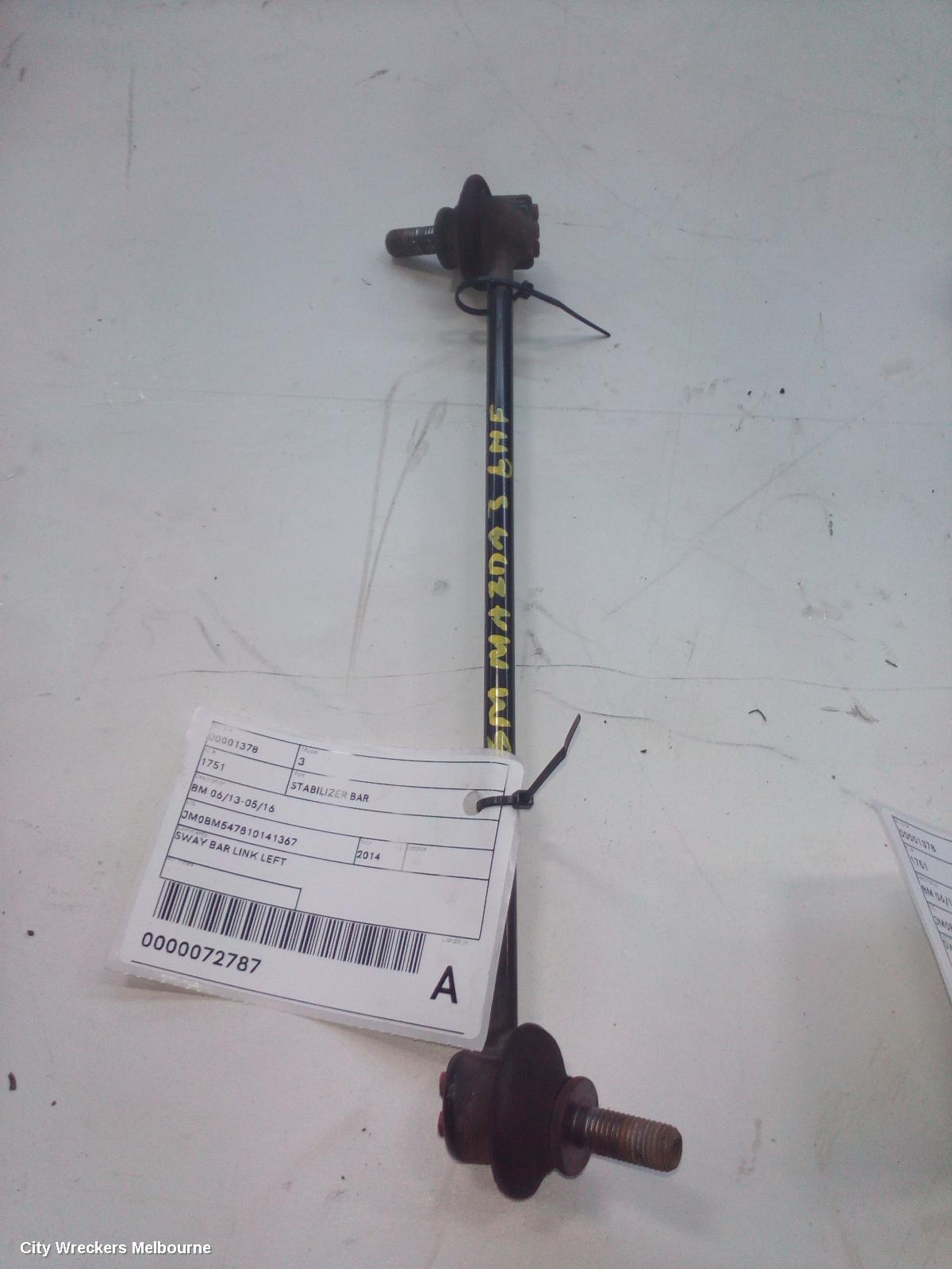 MAZDA 3 STABILISER BAR, BM-BN, SWAY BAR LINK (LH SIDE), 06/2013 - 02/2019