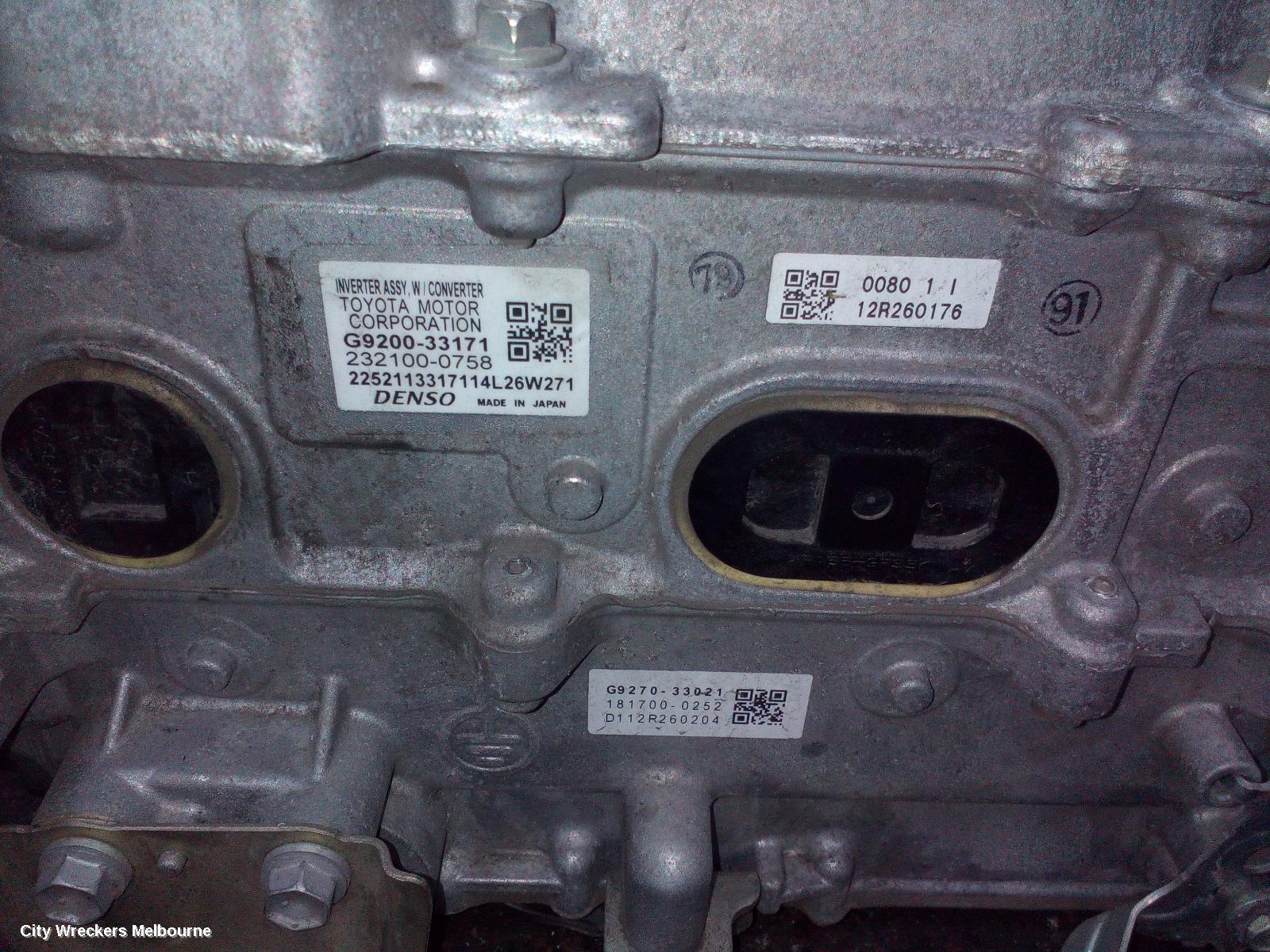TOYOTA CAMRY INVERTER, HYBRID INVERTER, AVV50R, 03/2012 - 10/2017
