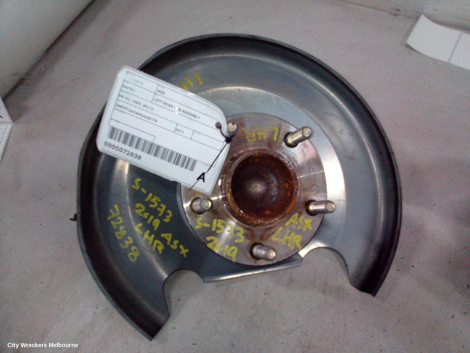 MITSUBISHI ASX LEFT REAR HUB ASSEMBLY, XB-XC, 2WD, 09/2012 ONWARDS