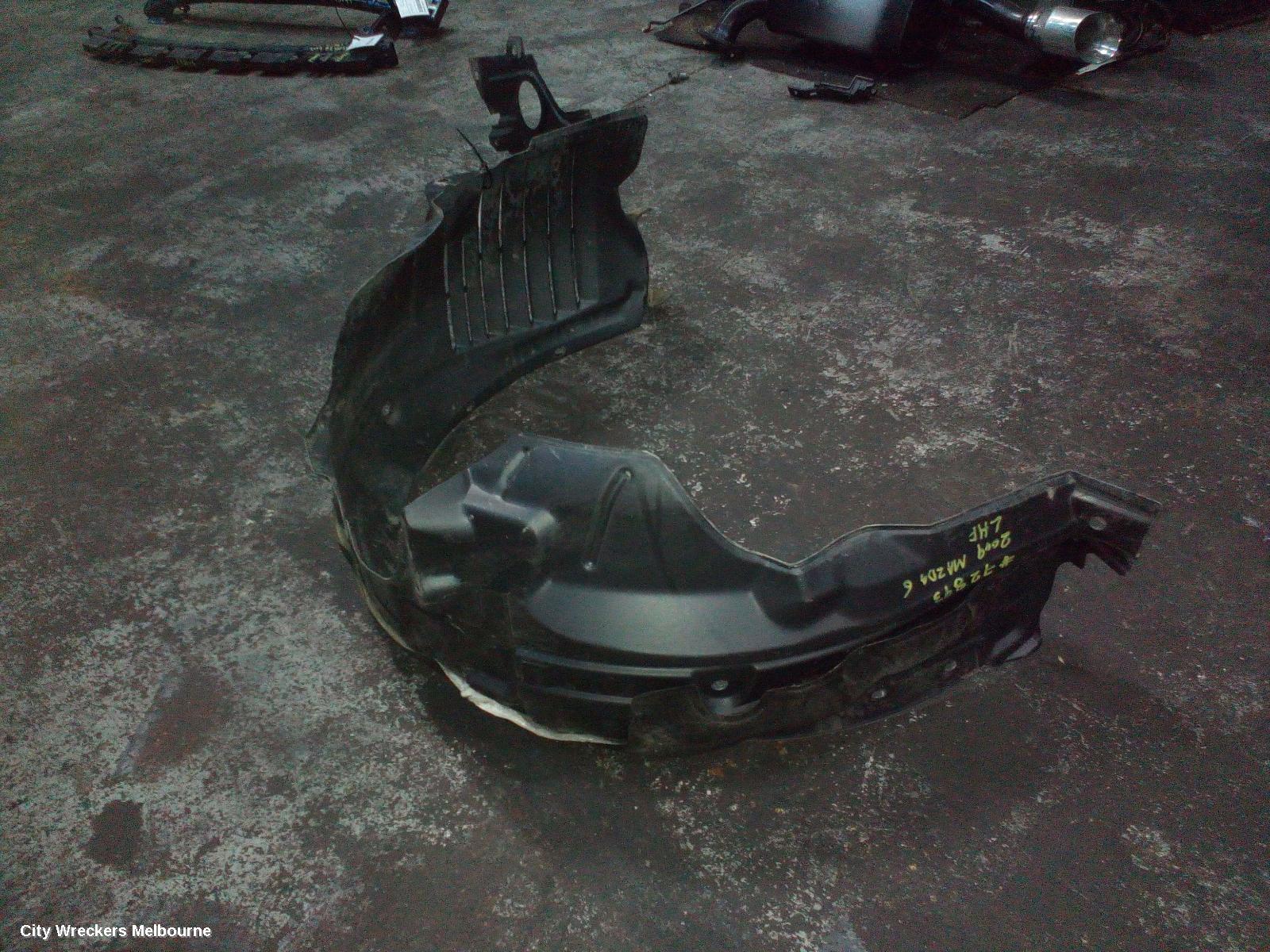 MAZDA 6 LEFT GUARD LINER, GH, FRONT, NON SPORT TYPE, 02/2008 - 02/2010