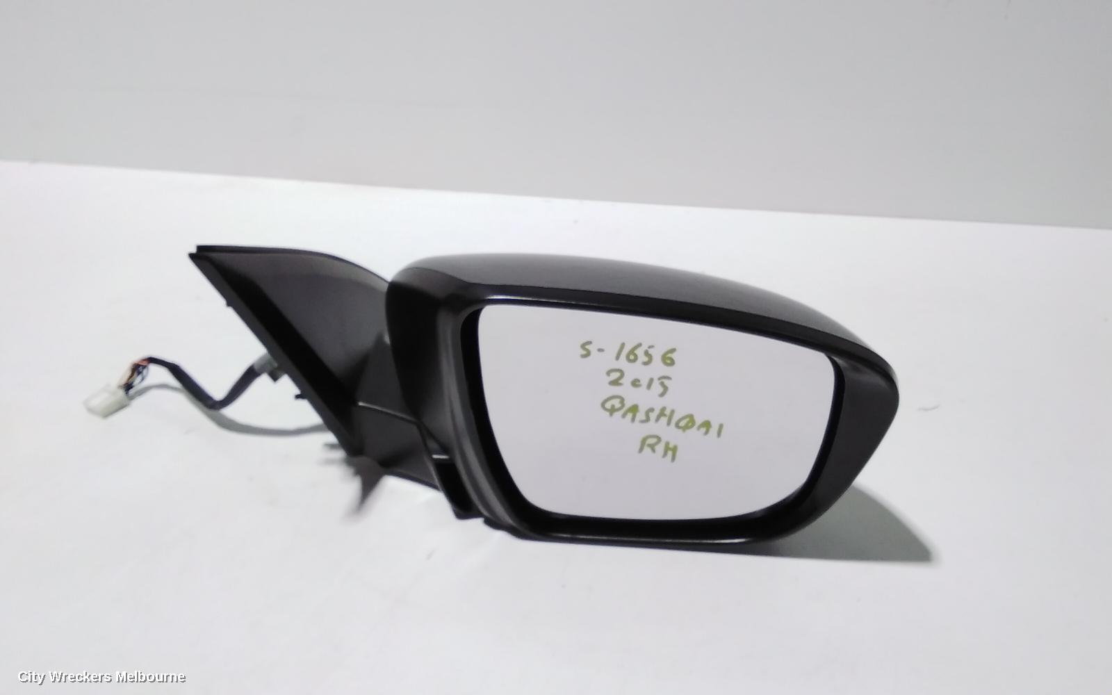 NISSAN QASHQAI RIGHT DOOR MIRROR, J11, TI/TL, POWER FOLD, W/ CAMERA TYPE, 06/2014 - 06/2017