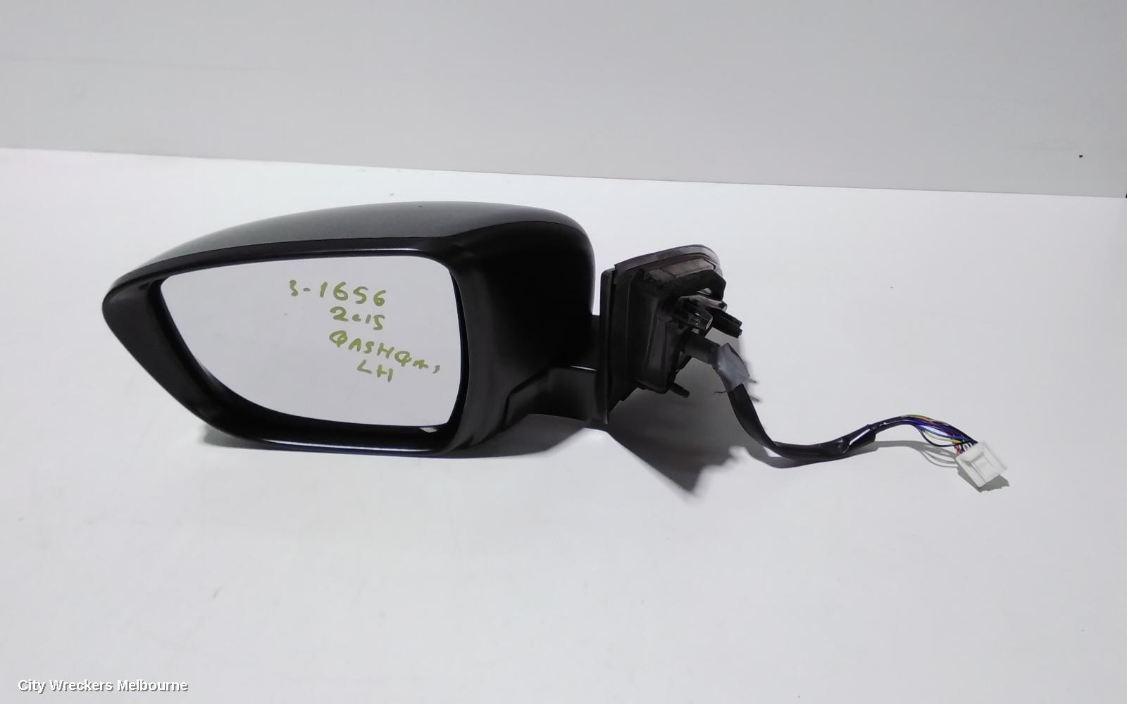NISSAN QASHQAI LEFT DOOR MIRROR, J11, TI/TL, POWER FOLD, W/ CAMERA TYPE, 06/2014 - 06/2017
