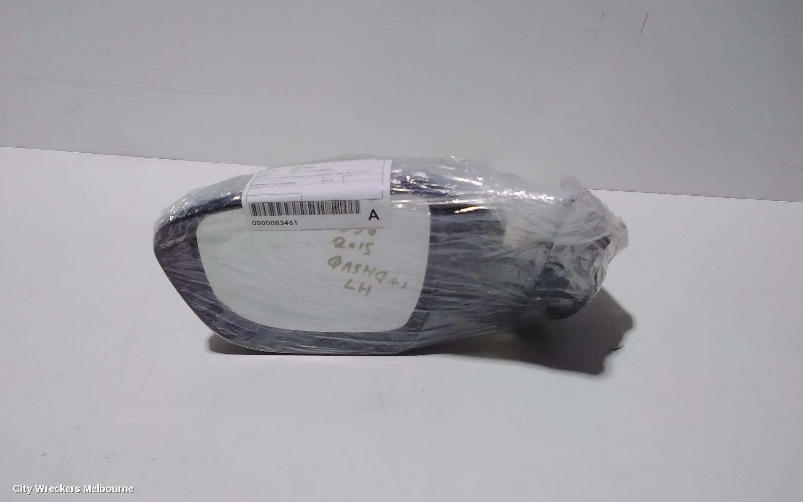 NISSAN QASHQAI LEFT DOOR MIRROR, J11, TI/TL, POWER FOLD, W/ CAMERA TYPE, 06/2014 - 06/2017