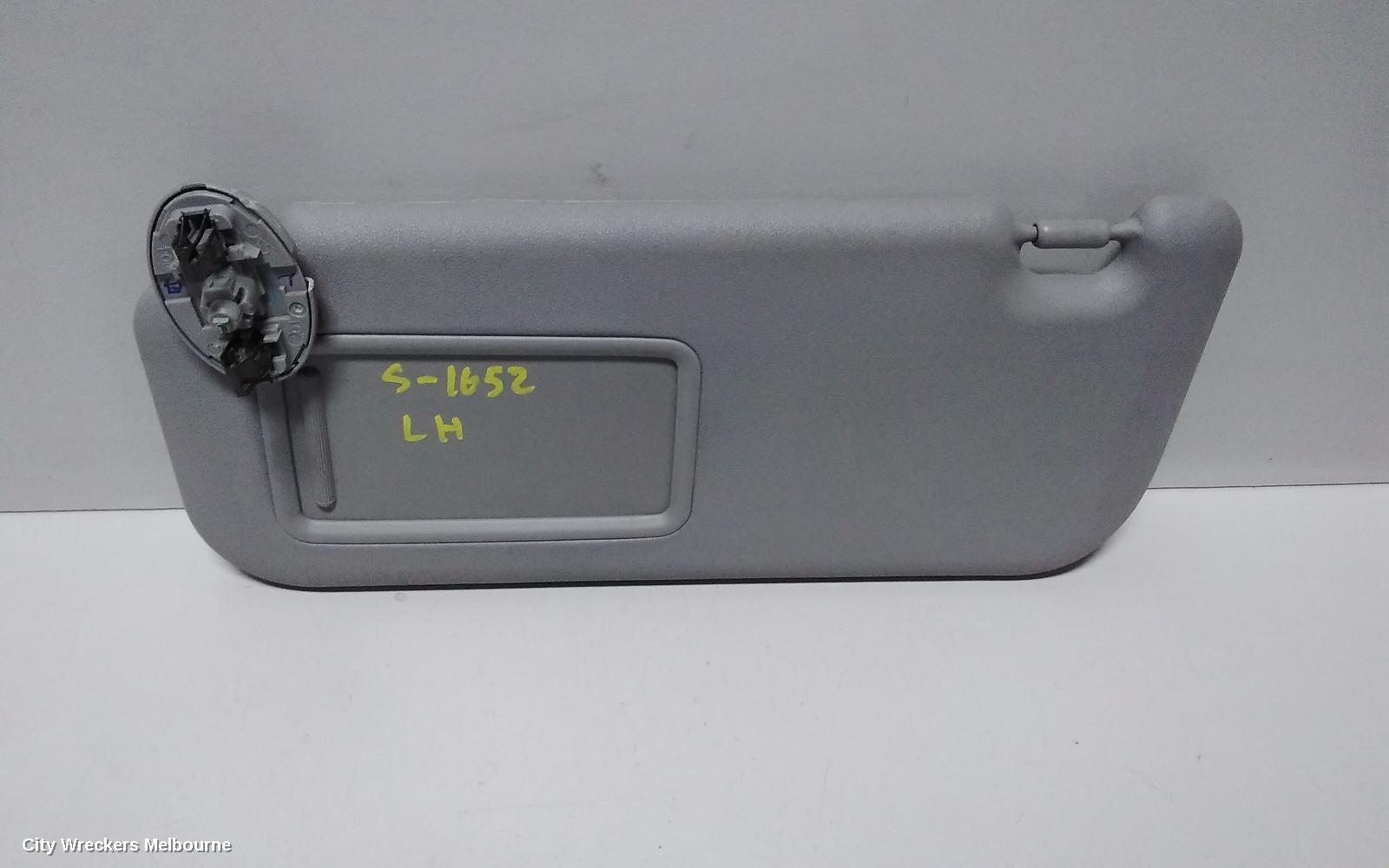 TOYOTA YARIS SUNVISOR, NCP9#, LH SIDE, W/ MIRROR TYPE, 10/2005 - 06/2016